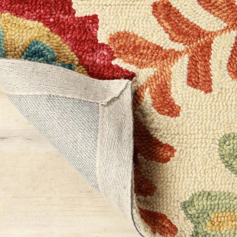 Handmade Floral Medallion Hand-Tufted Indoor Area Rug Or Runner