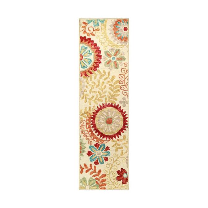 Handmade Floral Medallion Hand-Tufted Indoor Area Rug Or Runner