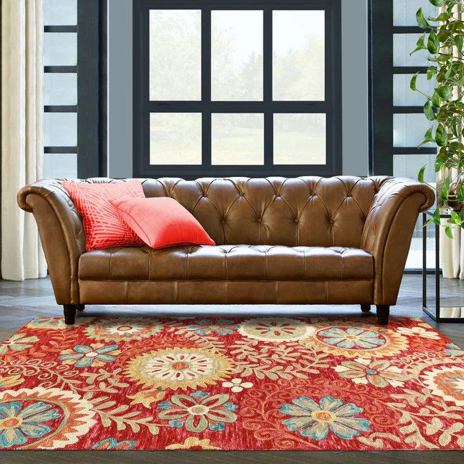 Handmade Floral Medallion Hand-Tufted Indoor Area Rug Or Runner