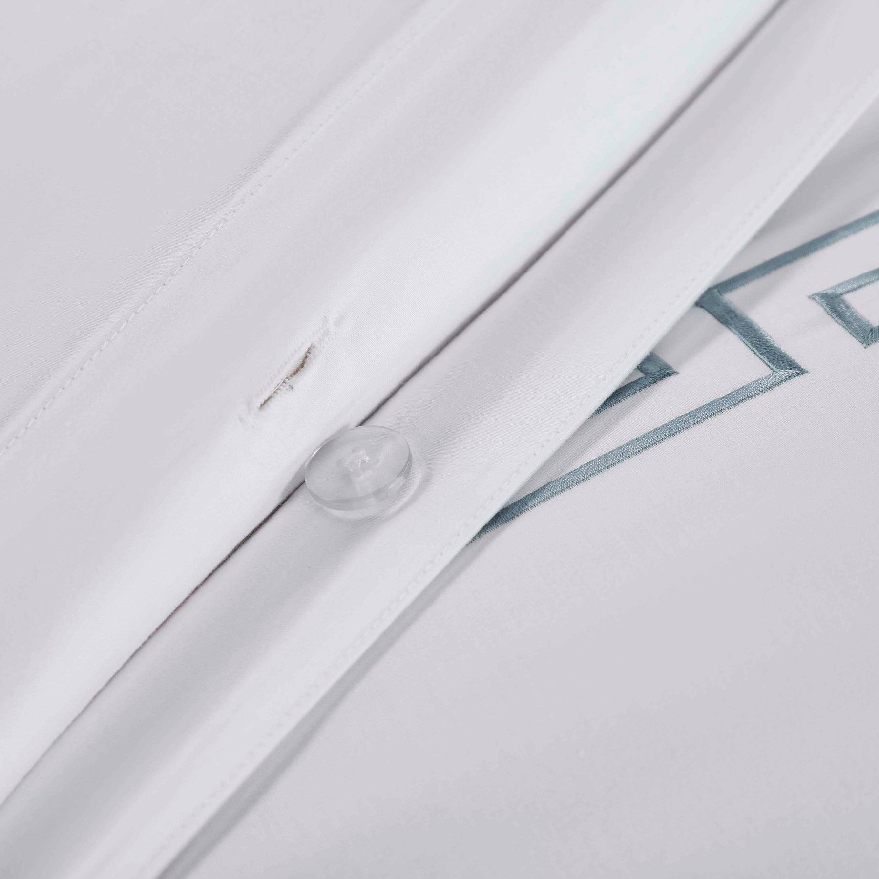 Harrison Cotton Greek Key Embroidered 3 Piece Duvet Cover Set