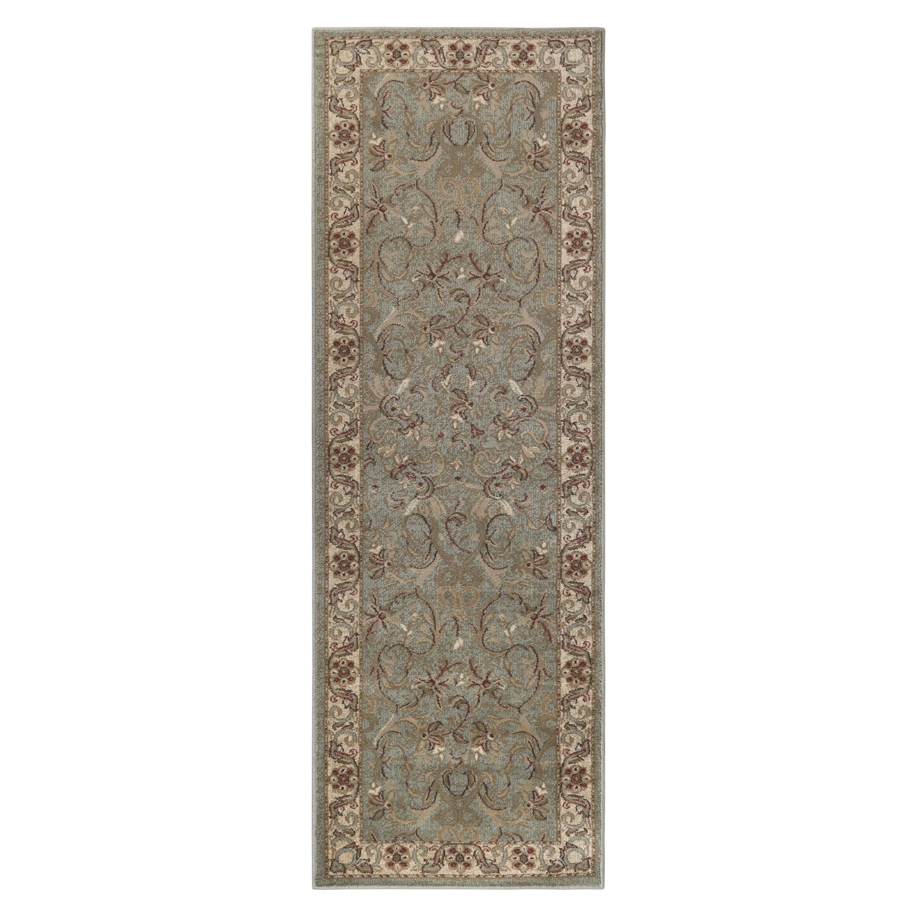 Heritage Traditional Floral Scroll Indoor Runner or Area Rug