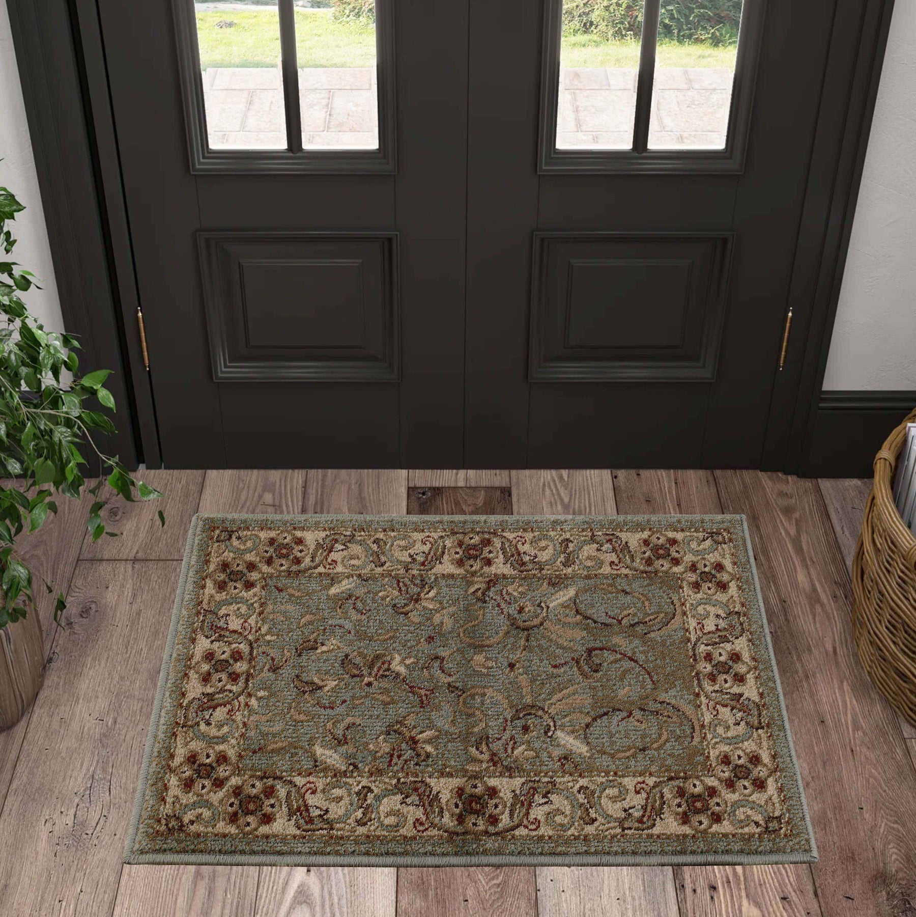 Heritage Traditional Floral Scroll Indoor Runner or Area Rug