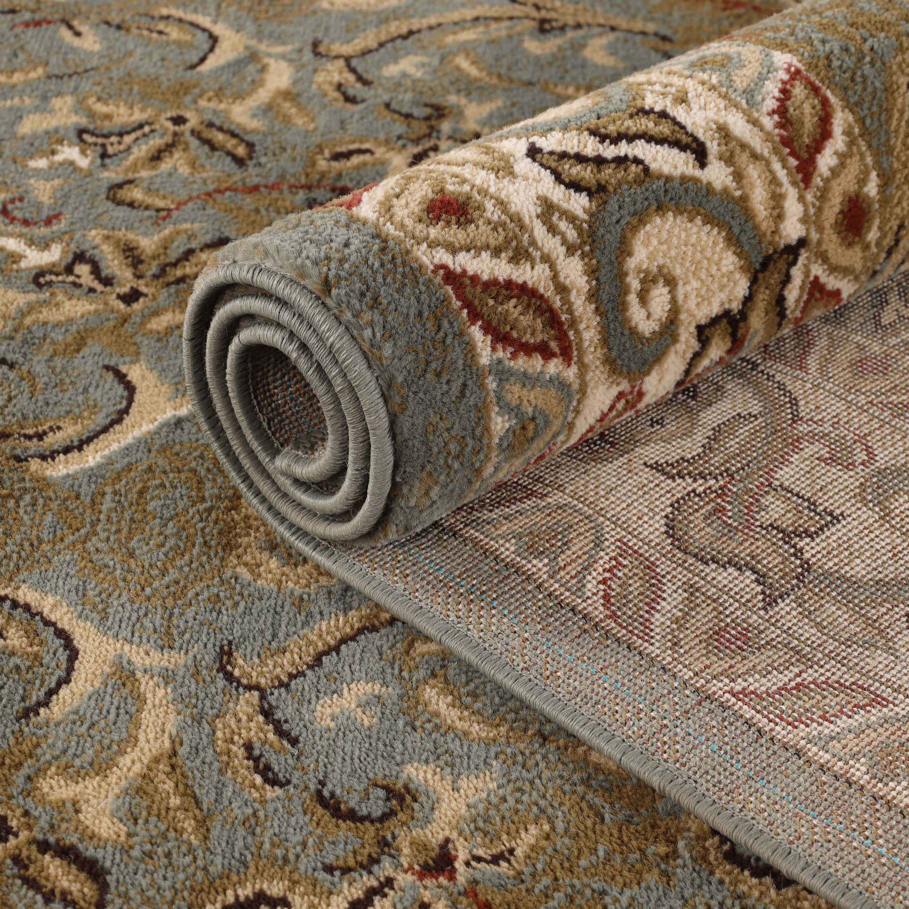 Heritage Traditional Floral Scroll Indoor Runner or Area Rug