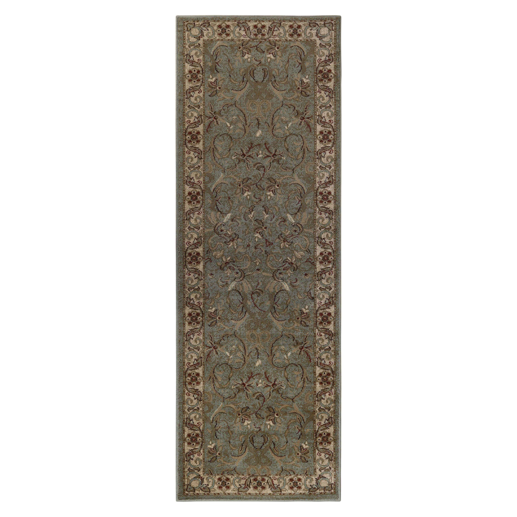 Heritage Traditional Floral Scroll Indoor Runner or Area Rug