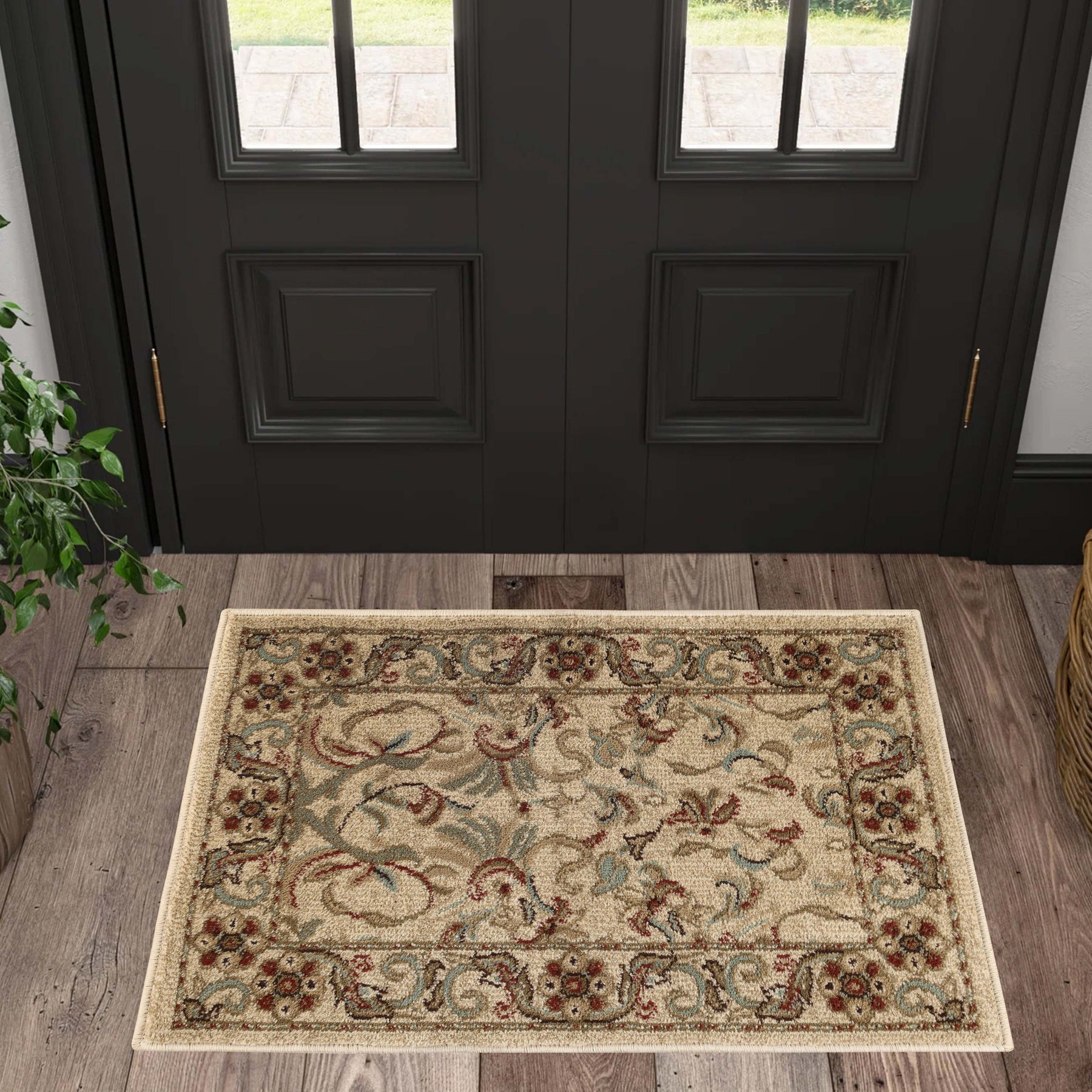 Heritage Traditional Floral Scroll Indoor Runner or Area Rug