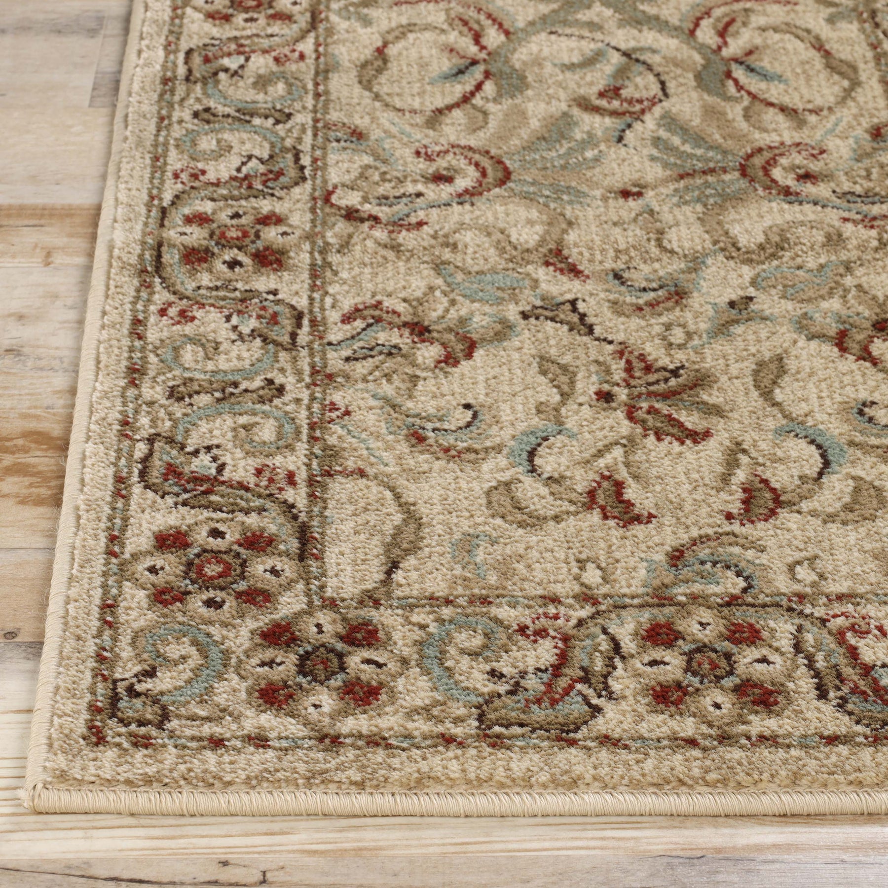 Heritage Traditional Floral Scroll Indoor Runner or Area Rug
