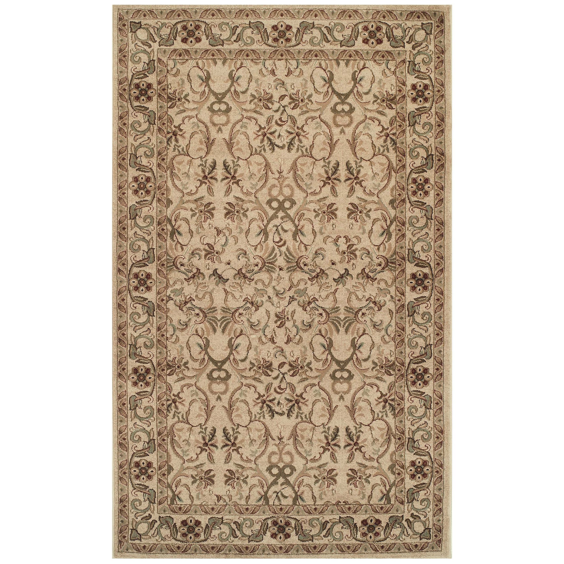 Heritage Traditional Floral Scroll Indoor Runner or Area Rug