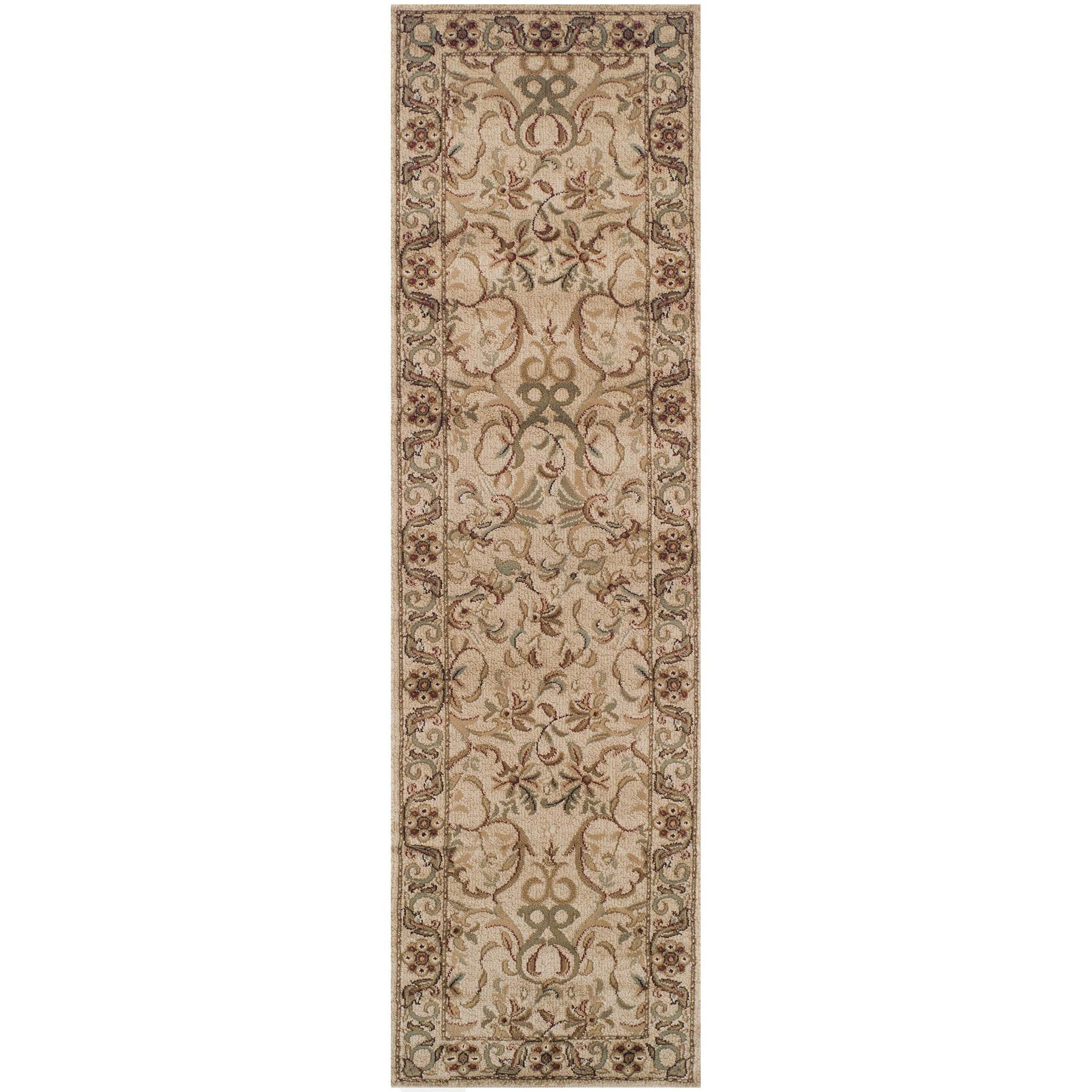 Heritage Traditional Floral Scroll Indoor Runner or Area Rug