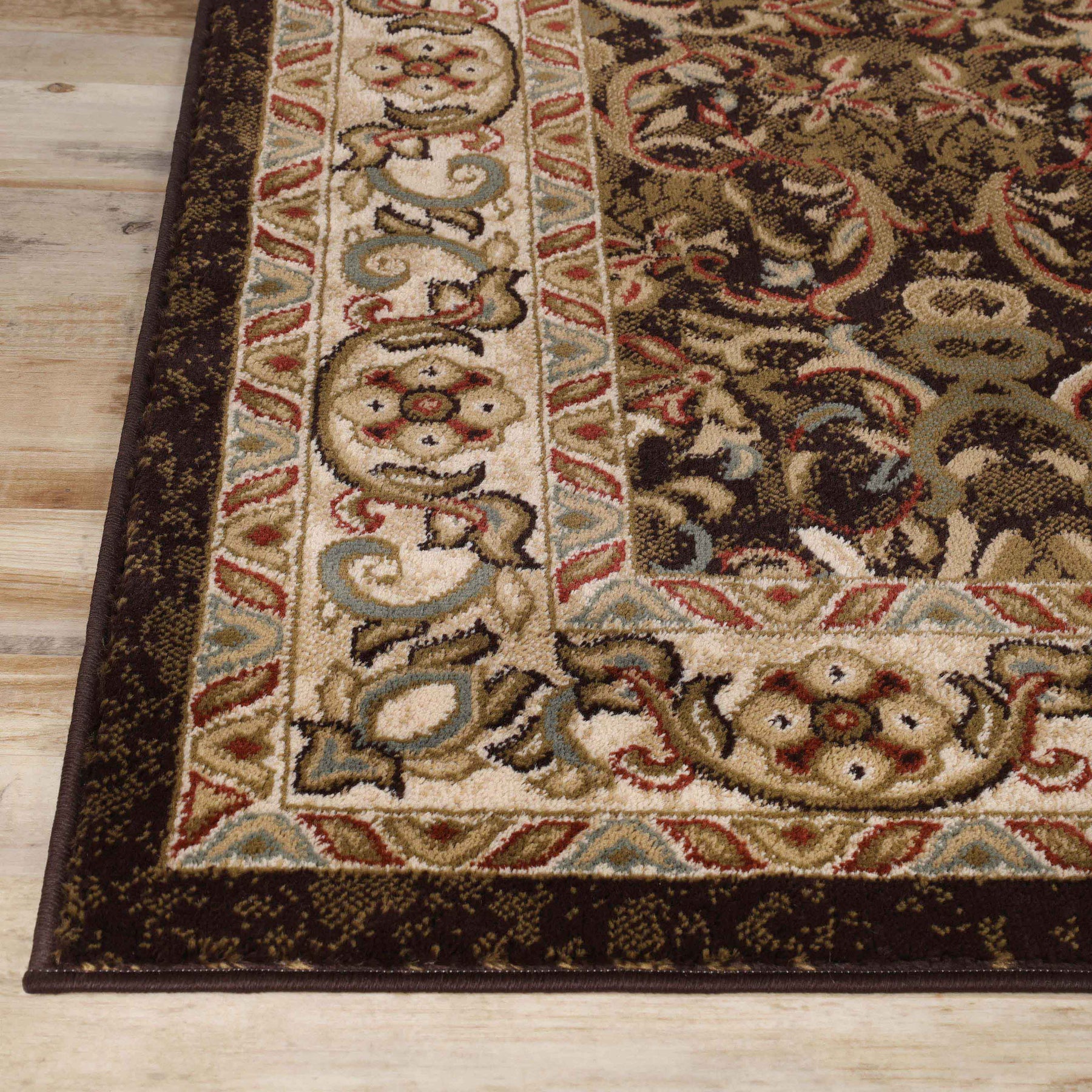 Heritage Traditional Floral Scroll Indoor Runner or Area Rug