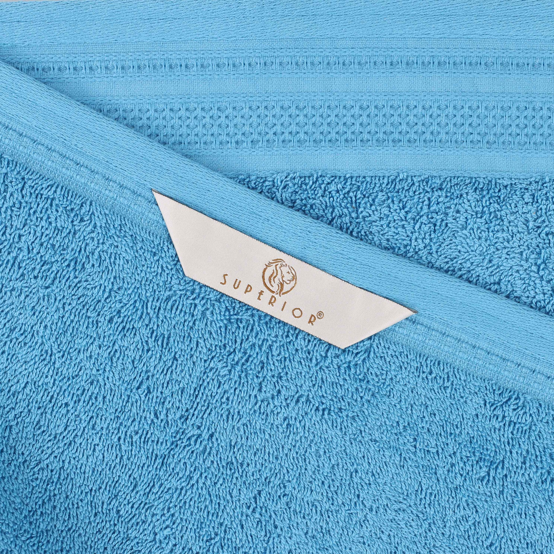 Honeycomb Textured Waffle Border Cotton Face Towels, Set of 12