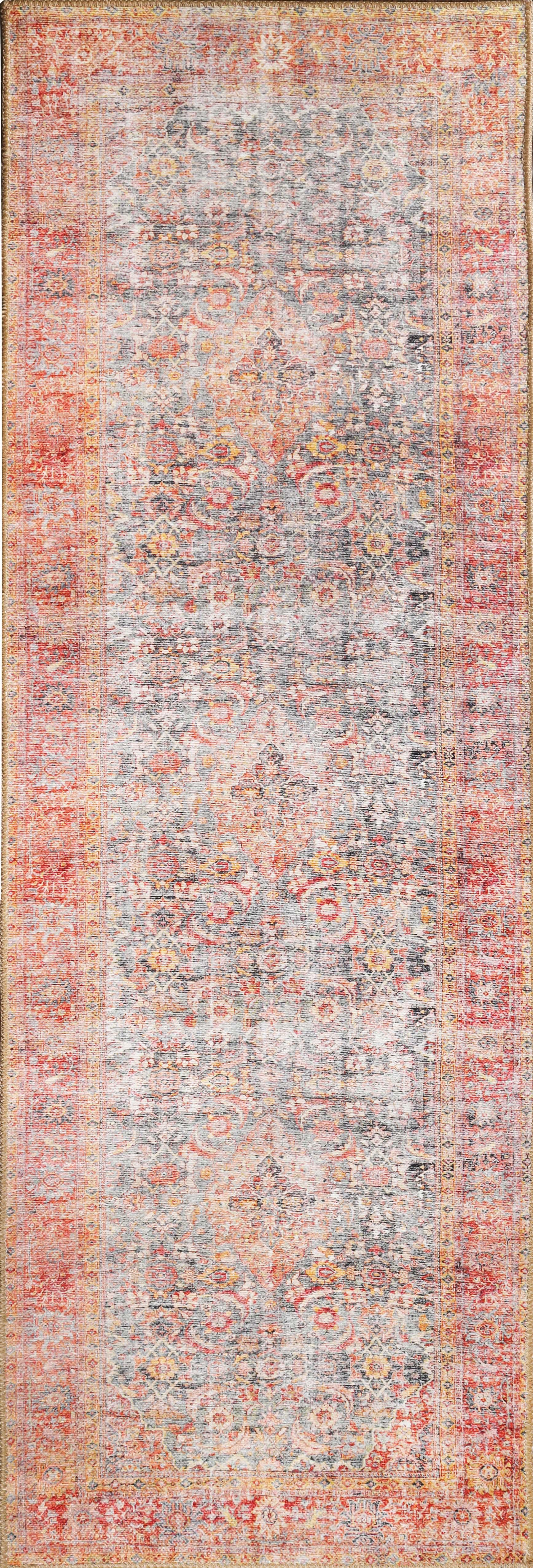 Huda Rustic Oriental Medallion Indoor Large Area Rugs Or Runner Rug