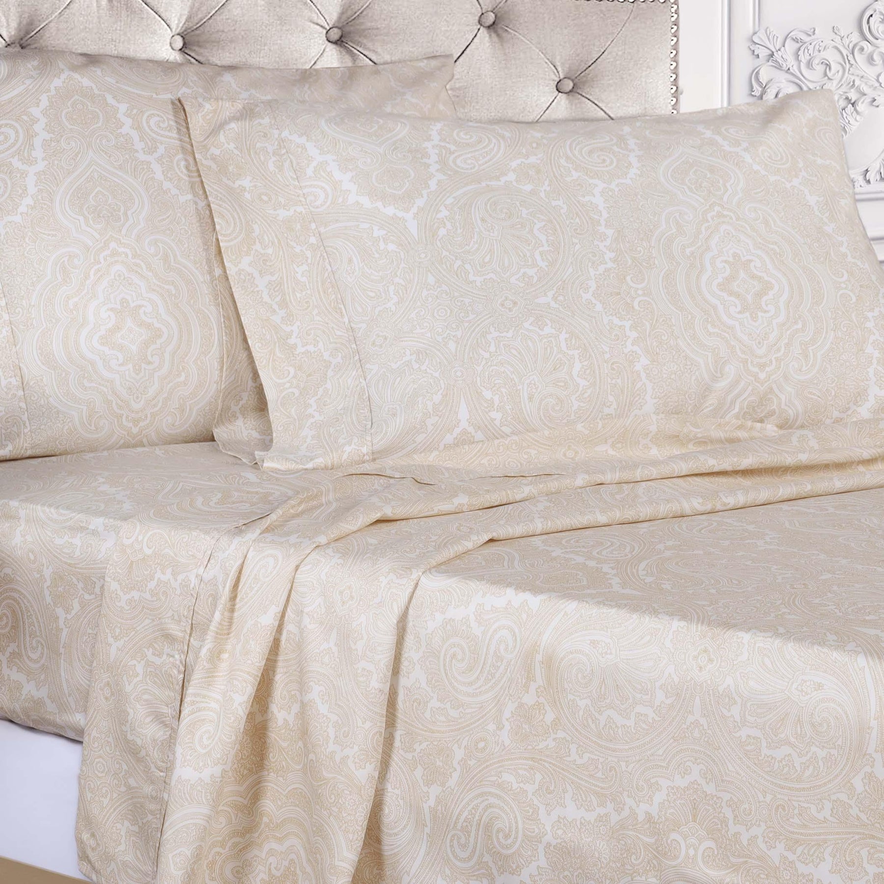 Italian Paisley Cotton Blend 600 Thread Count Deep Pocket Sheet Set