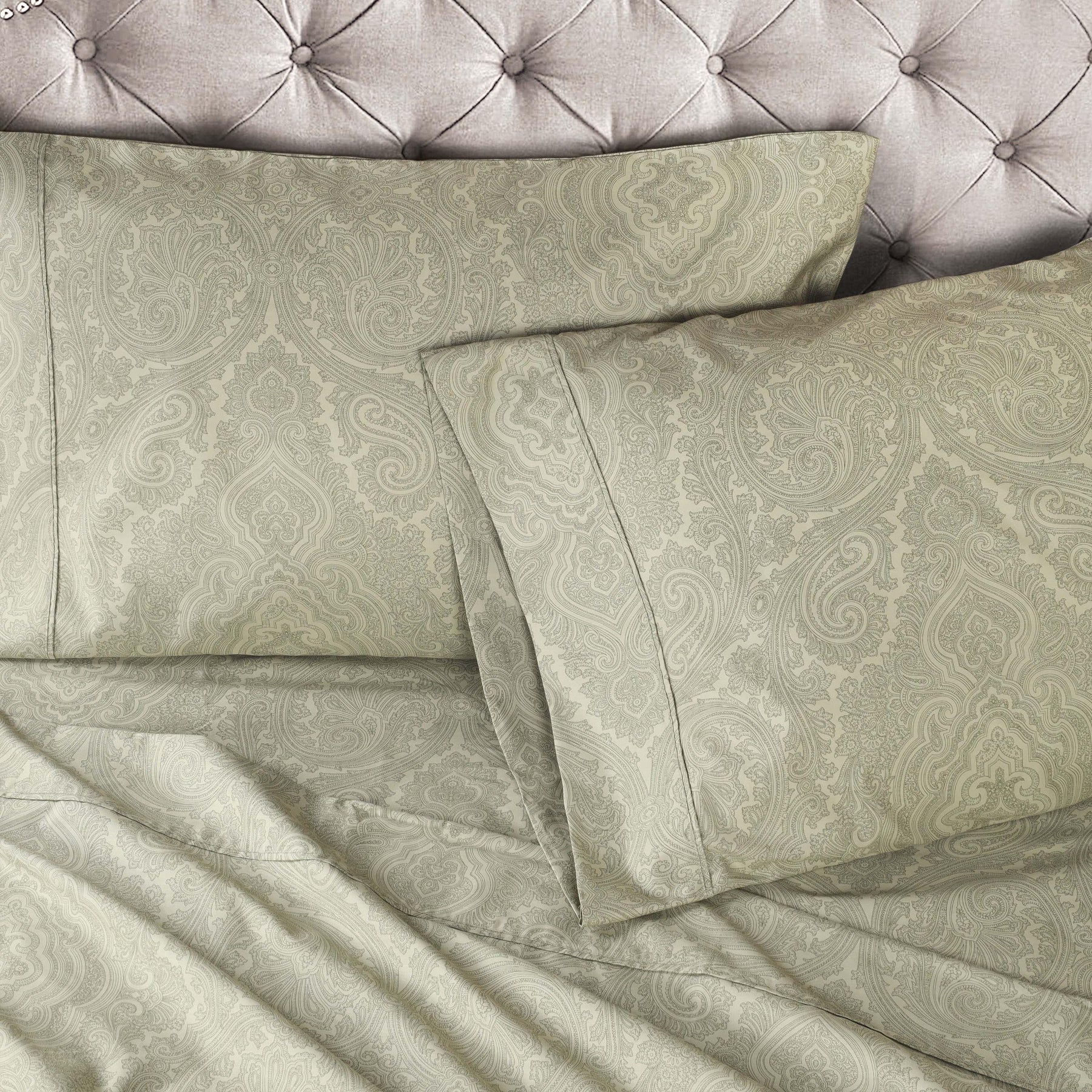 Italian Paisley Cotton Blend 600 Thread Count Deep Pocket Sheet Set