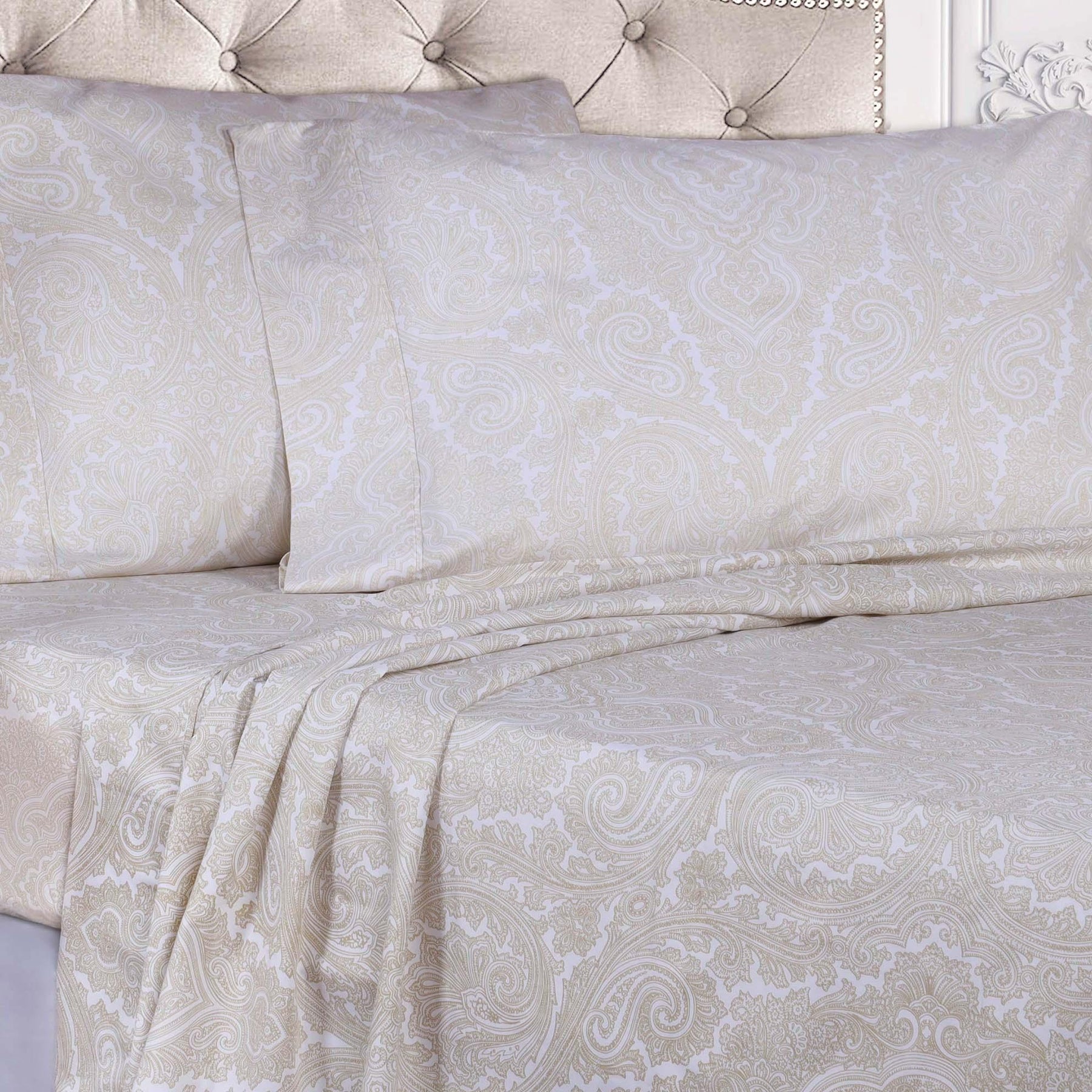 Italian Paisley Cotton Blend 600 Thread Count Deep Pocket Sheet Set