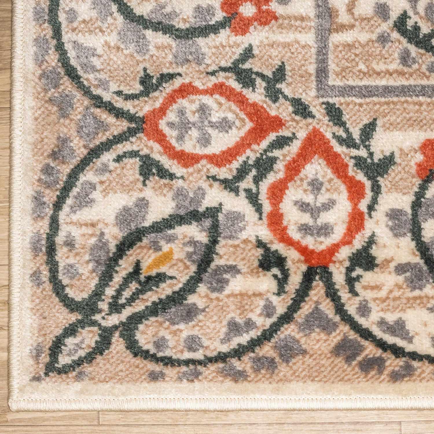 Jacinda Floral Paisley Indoor Rustic Area Rug
