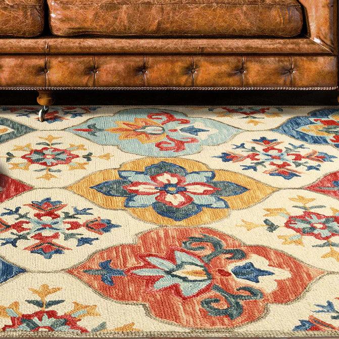 Jacinta Handmade Geometric Floral Hand-Tufted Indoor Area Rug