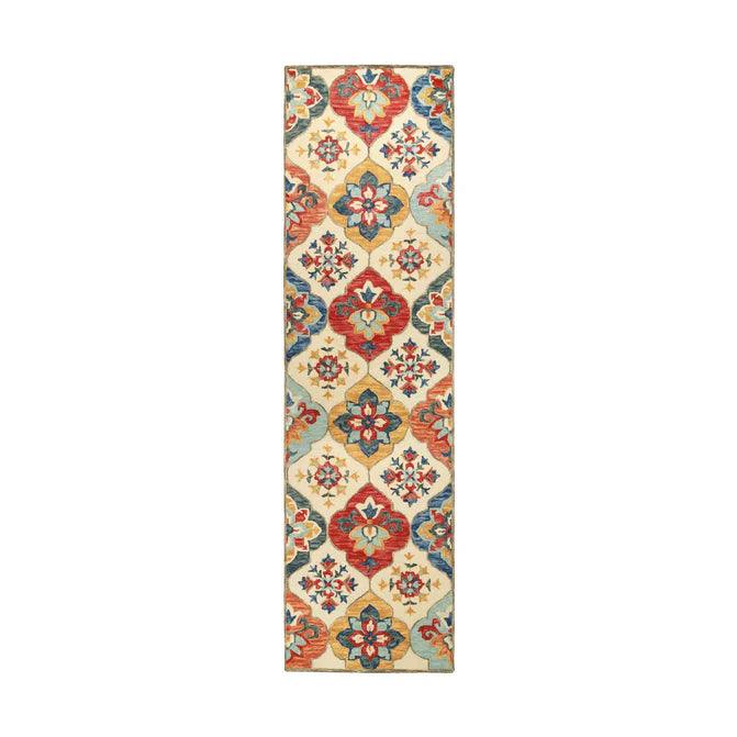 Jacinta Handmade Geometric Floral Hand-Tufted Indoor Area Rug