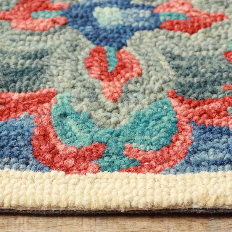 Jacinta Handmade Geometric Floral Hand-Tufted Indoor Area Rug