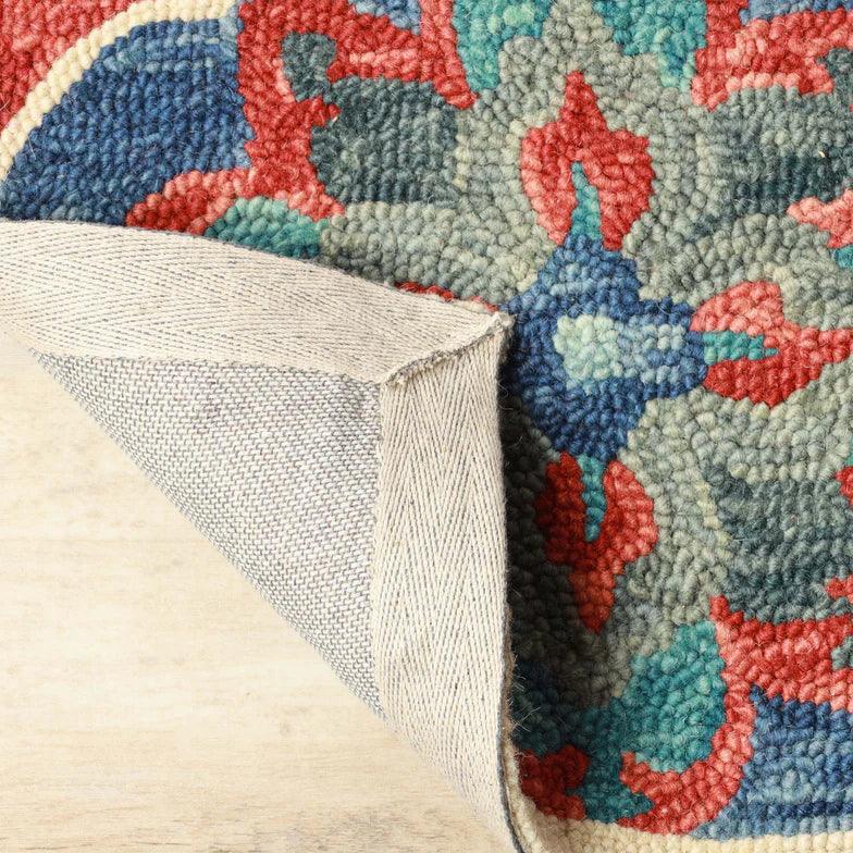 Jacinta Handmade Geometric Floral Hand-Tufted Indoor Area Rug