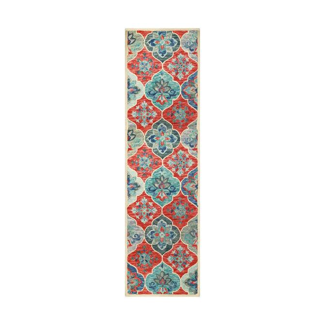 Jacinta Handmade Geometric Floral Hand-Tufted Indoor Area Rug