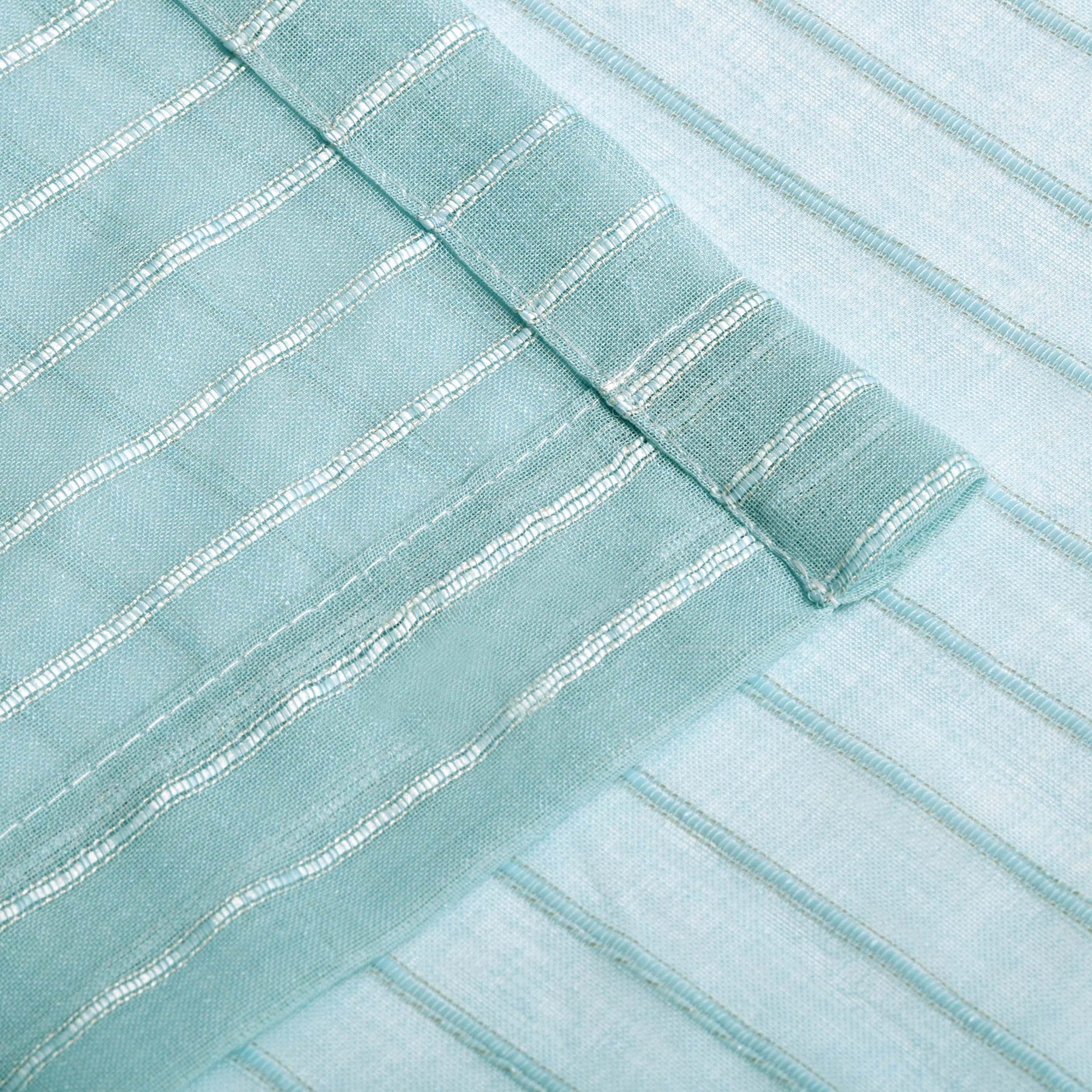 Jackson Striped Sheer Window Curtain Panels, Set of 2