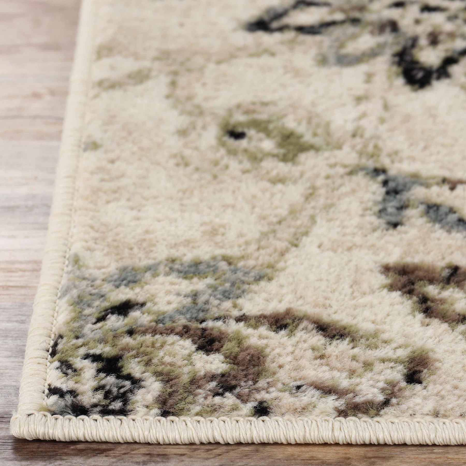 Jacobean Floral Modern Farmhouse Indoor Area Rug or Runner Rug