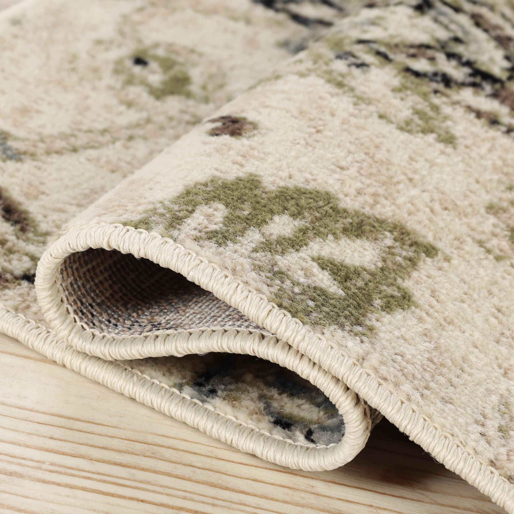 Jacobean Floral Modern Farmhouse Indoor Area Rug or Runner Rug