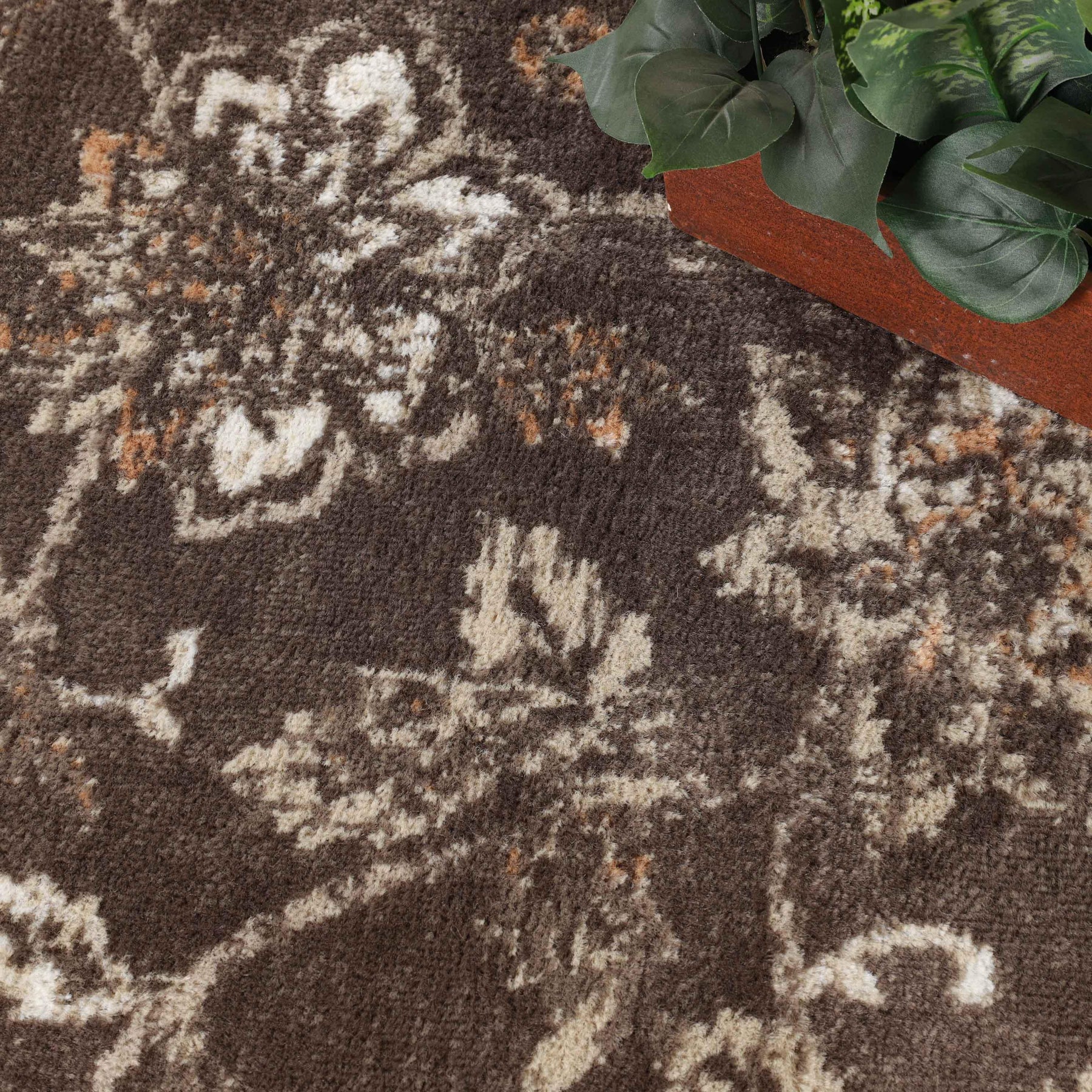 Jacobean Floral Modern Farmhouse Indoor Area Rug or Runner Rug