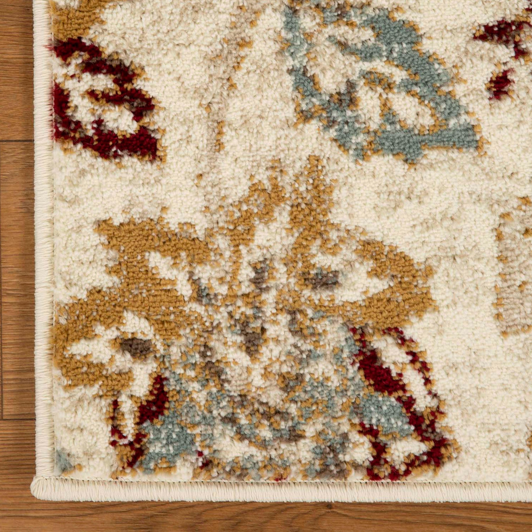 Jacobean Floral Modern Farmhouse Indoor Area Rug or Runner Rug