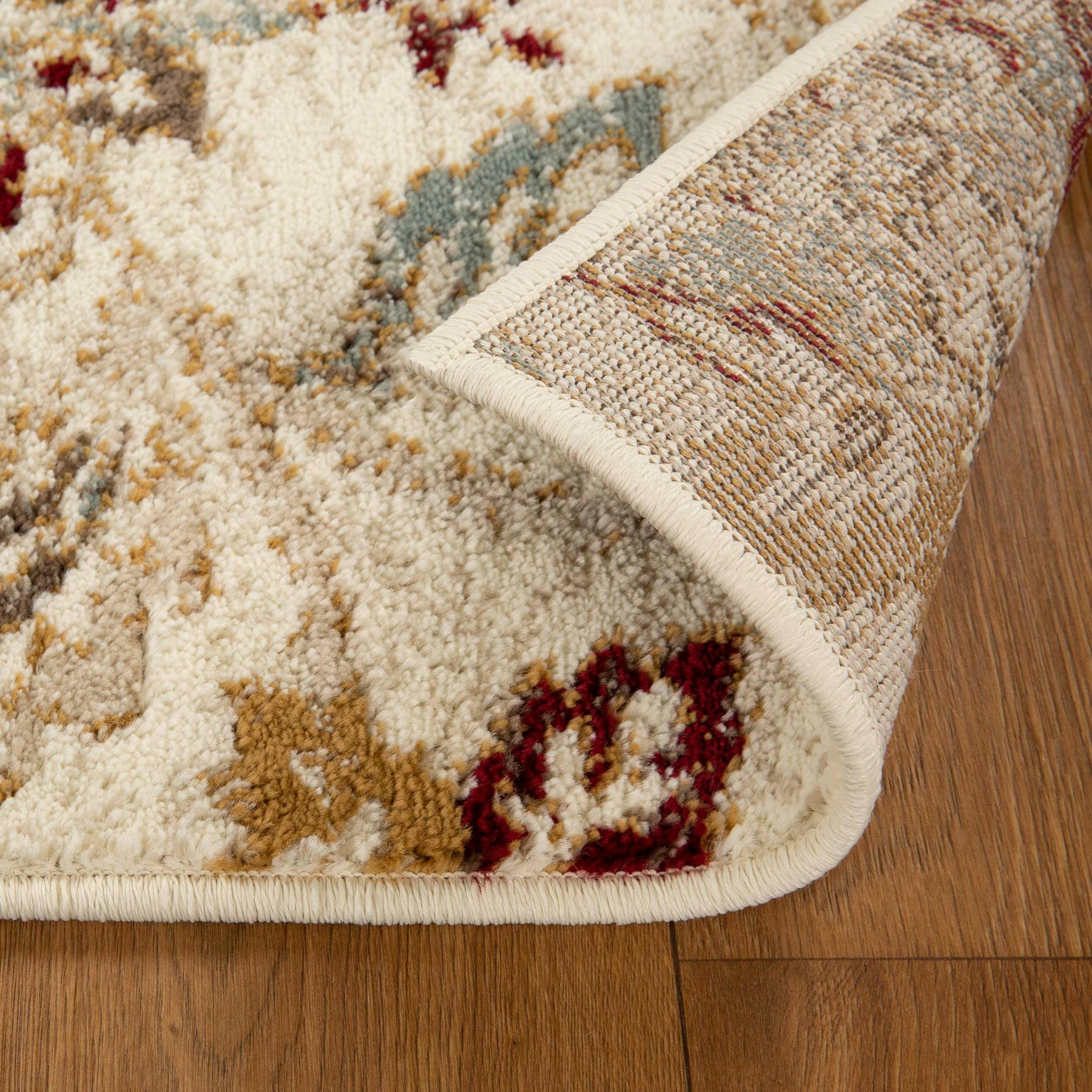 Jacobean Floral Modern Farmhouse Indoor Area Rug or Runner Rug