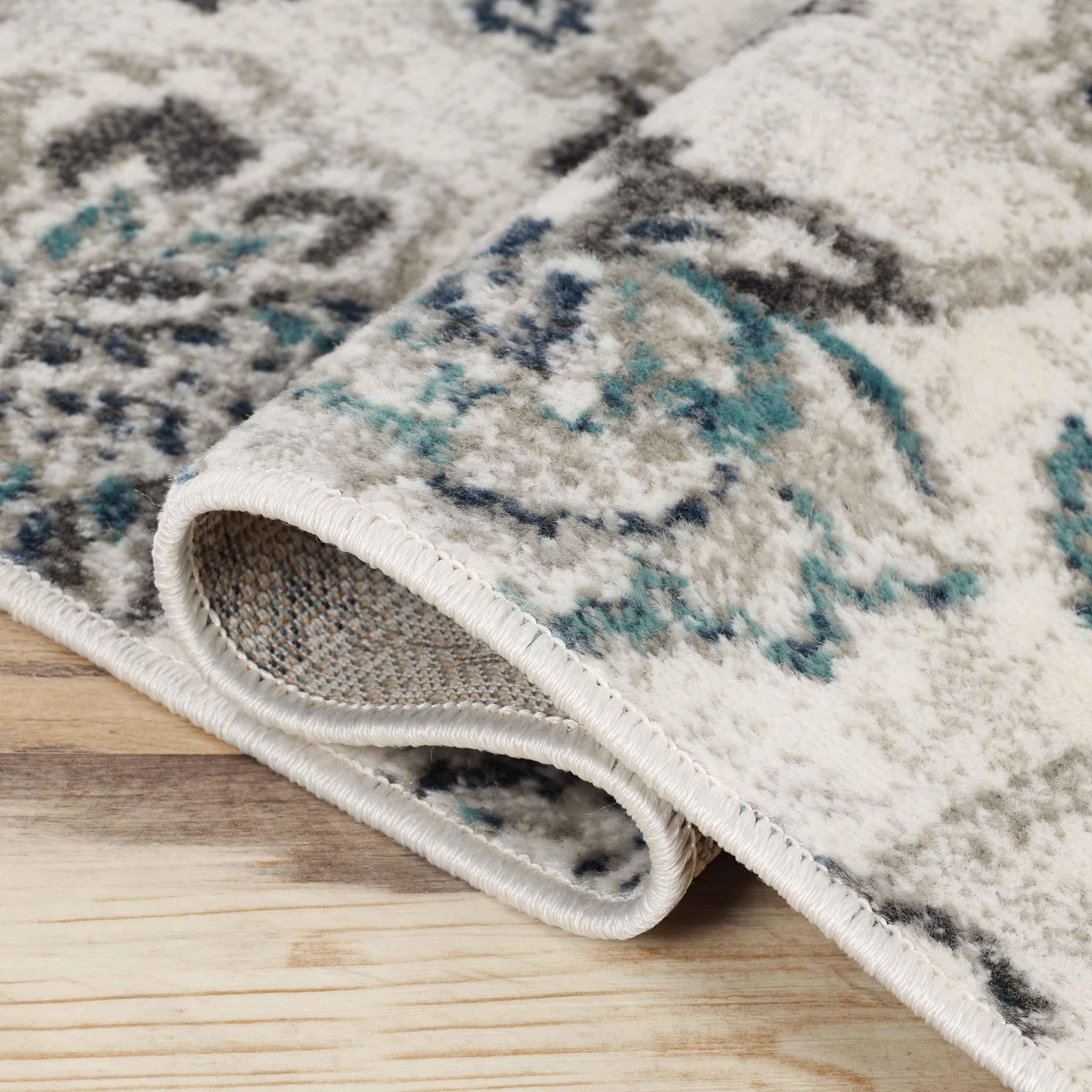 Jacobean Floral Modern Farmhouse Indoor Area Rug or Runner Rug