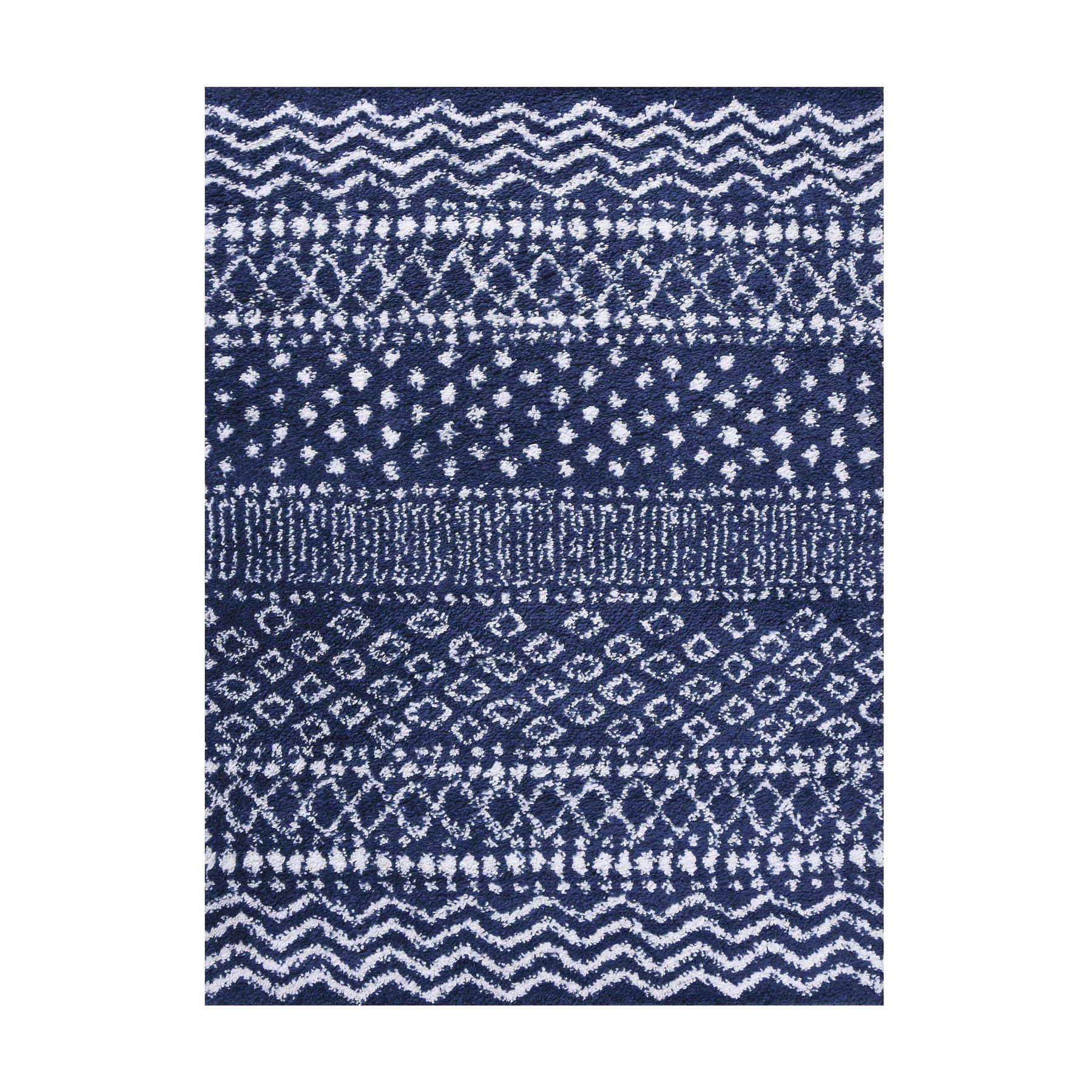 Jayce Boho Geometric Area Rug Indoor Plush Shag Rugs
