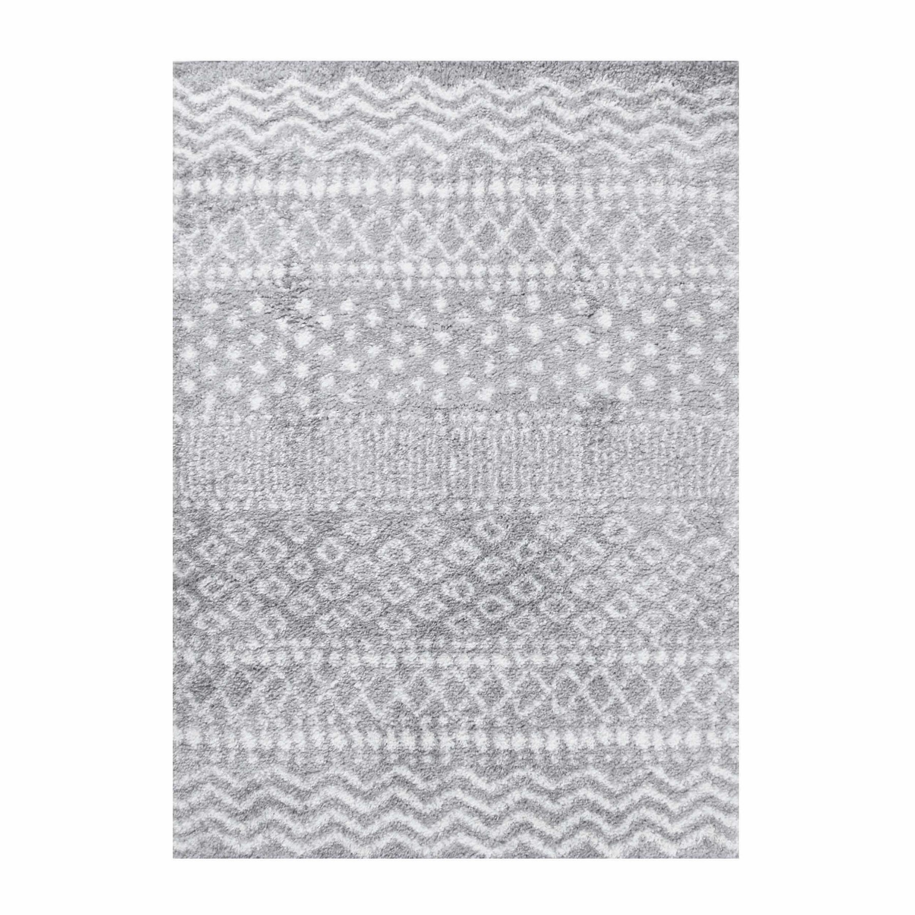 Jayce Boho Geometric Area Rug Indoor Plush Shag Rugs