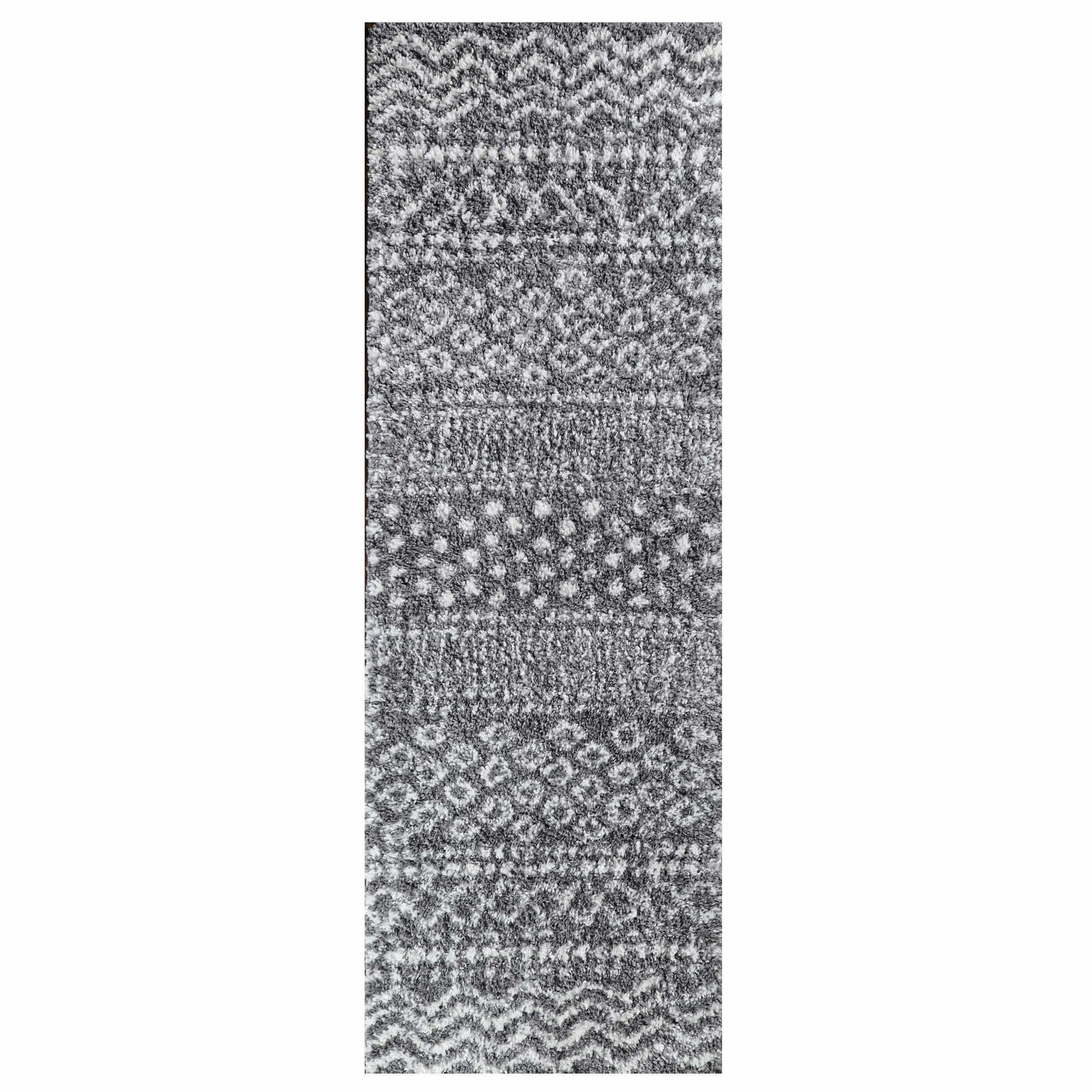 Jayce Boho Geometric Area Rug Indoor Plush Shag Rugs