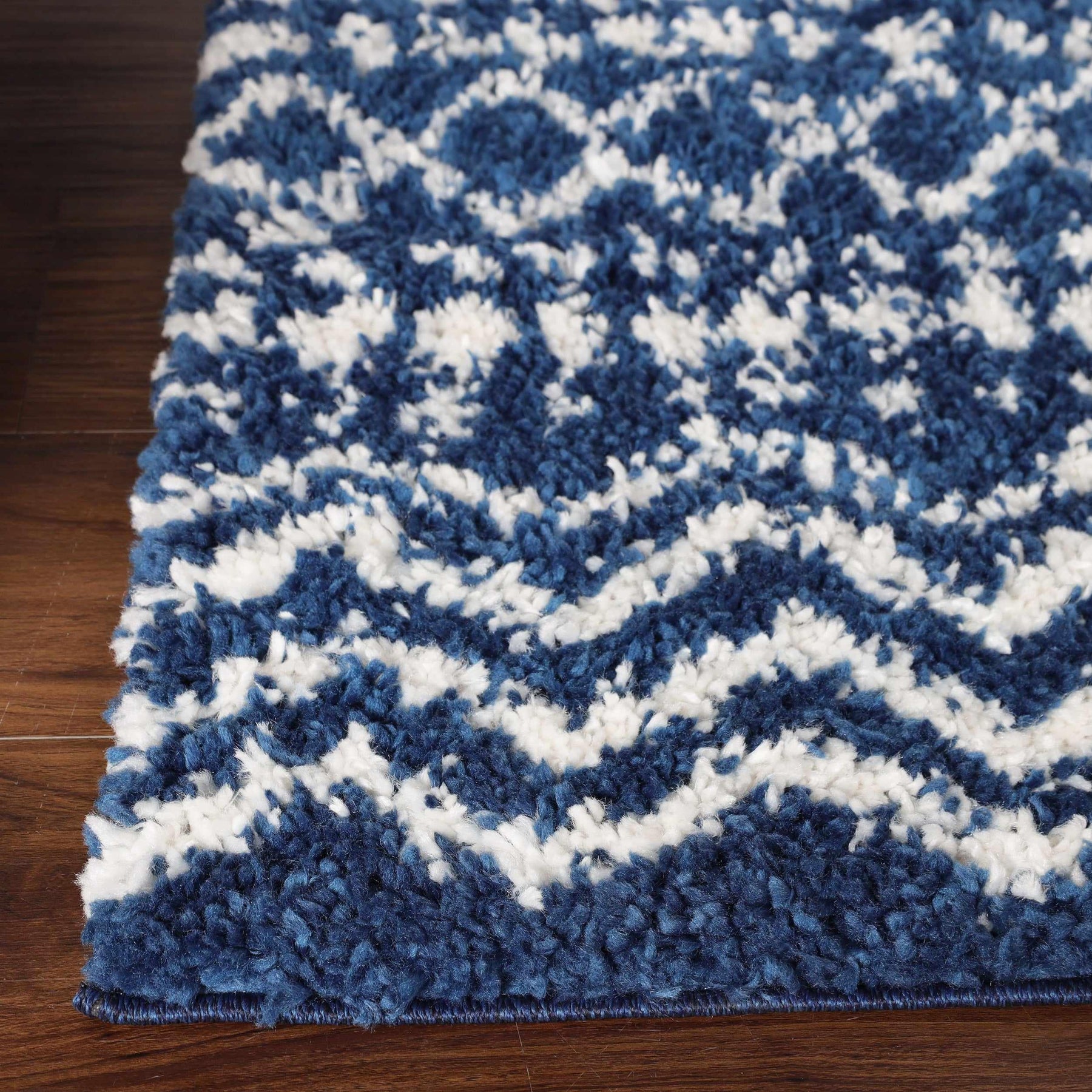 Jayce Boho Geometric Area Rug Indoor Plush Shag Rugs