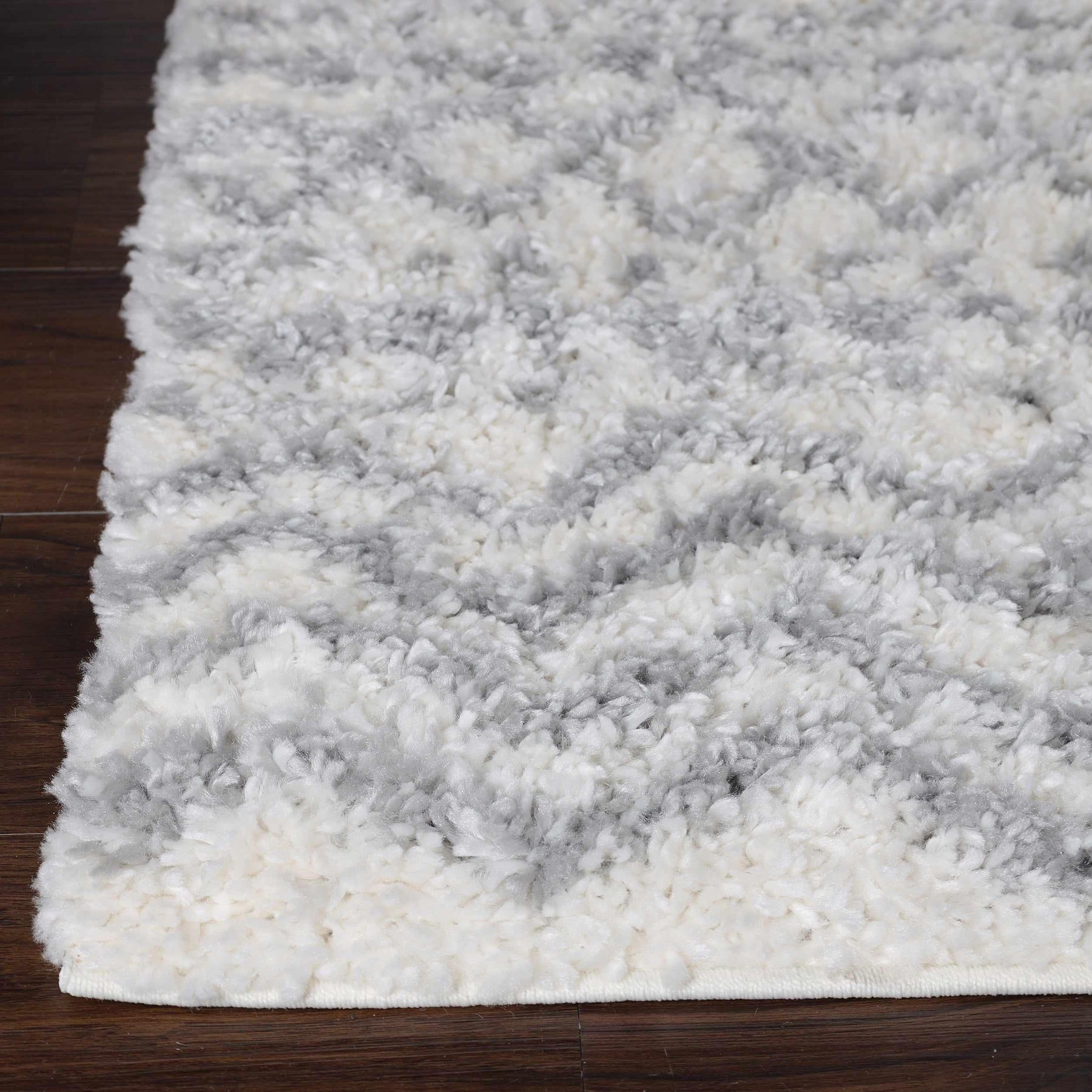 Jayce Boho Geometric Area Rug Indoor Plush Shag Rugs