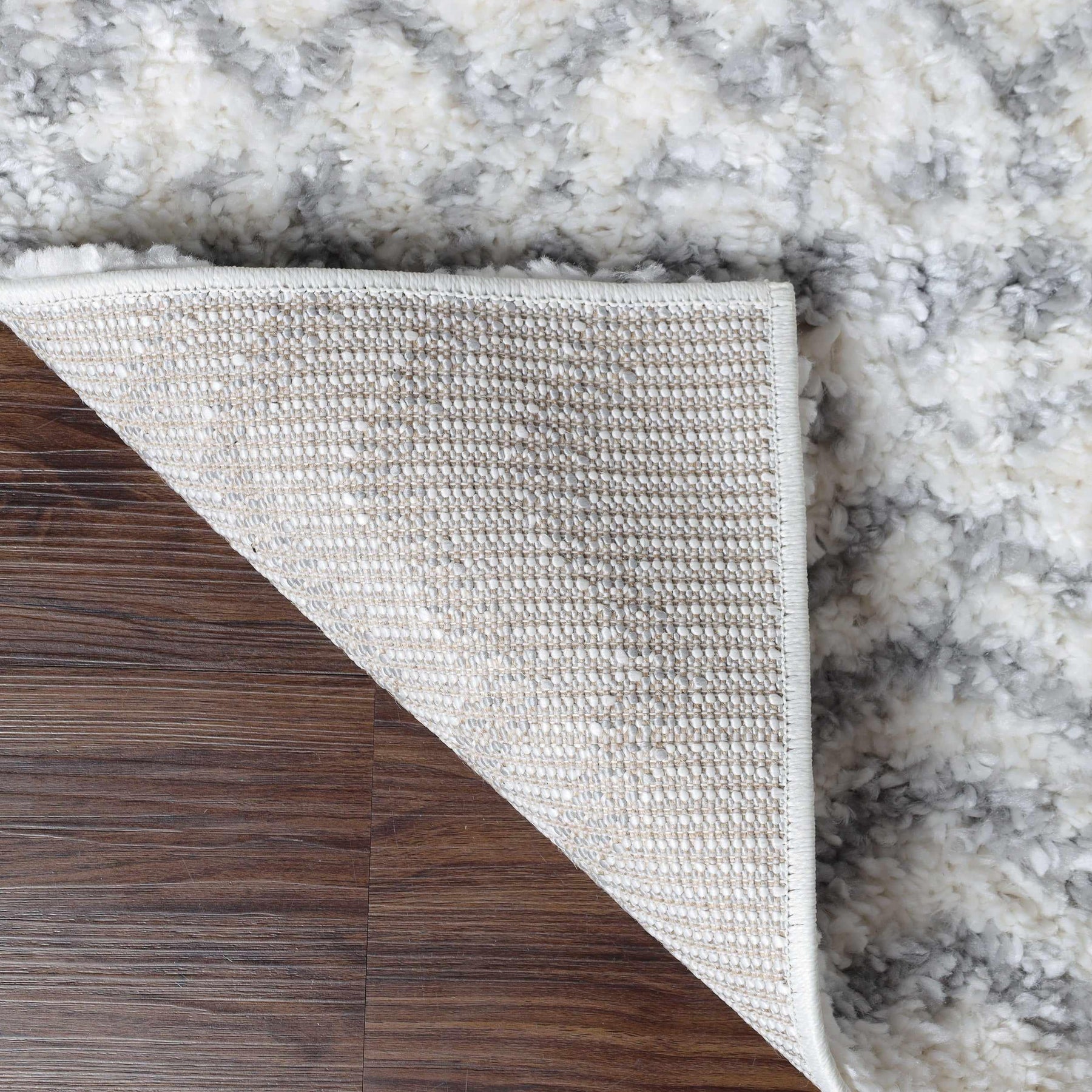 Jayce Boho Geometric Area Rug Indoor Plush Shag Rugs