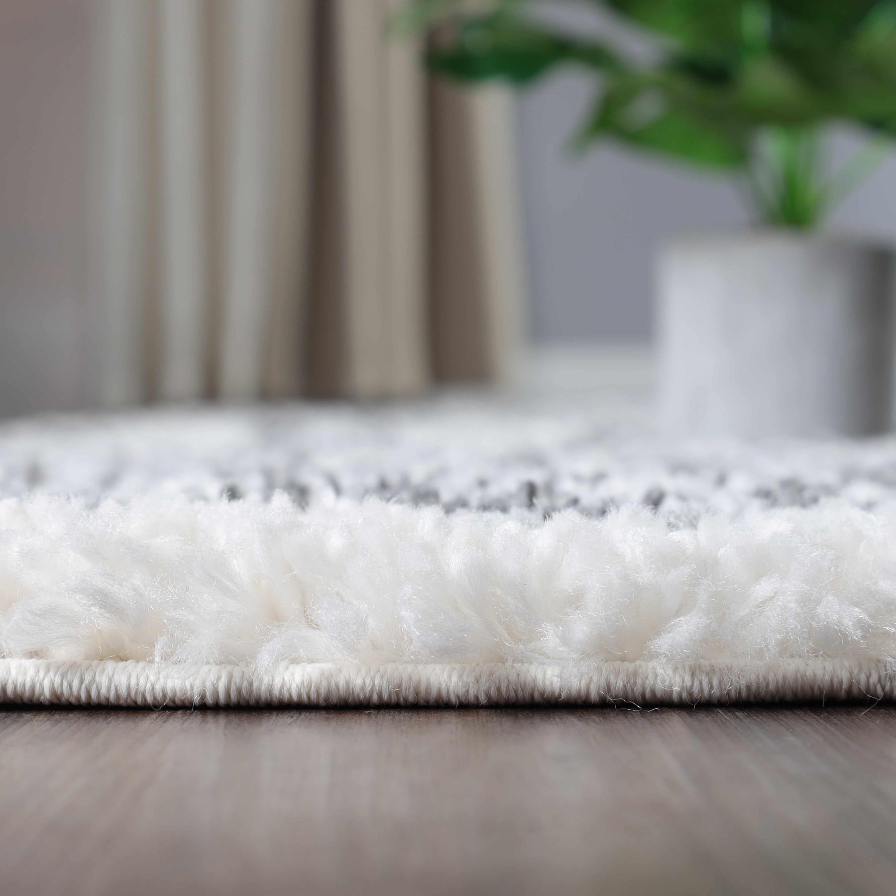 Jayce Boho Geometric Area Rug Indoor Plush Shag Rugs