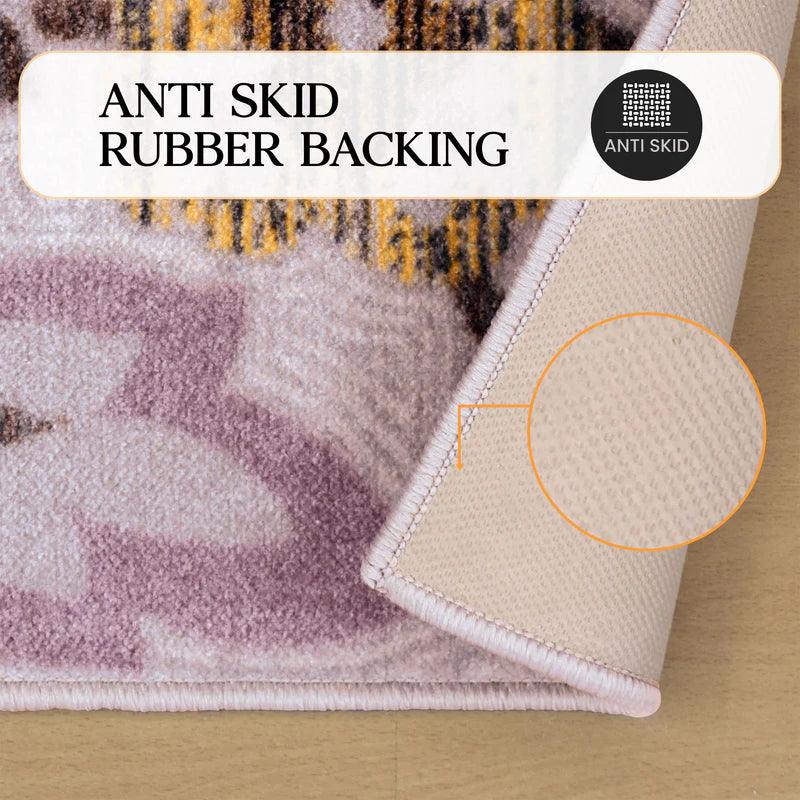 Jezabel Floral Non-Slip Washable Indoor Area Rug or Runner