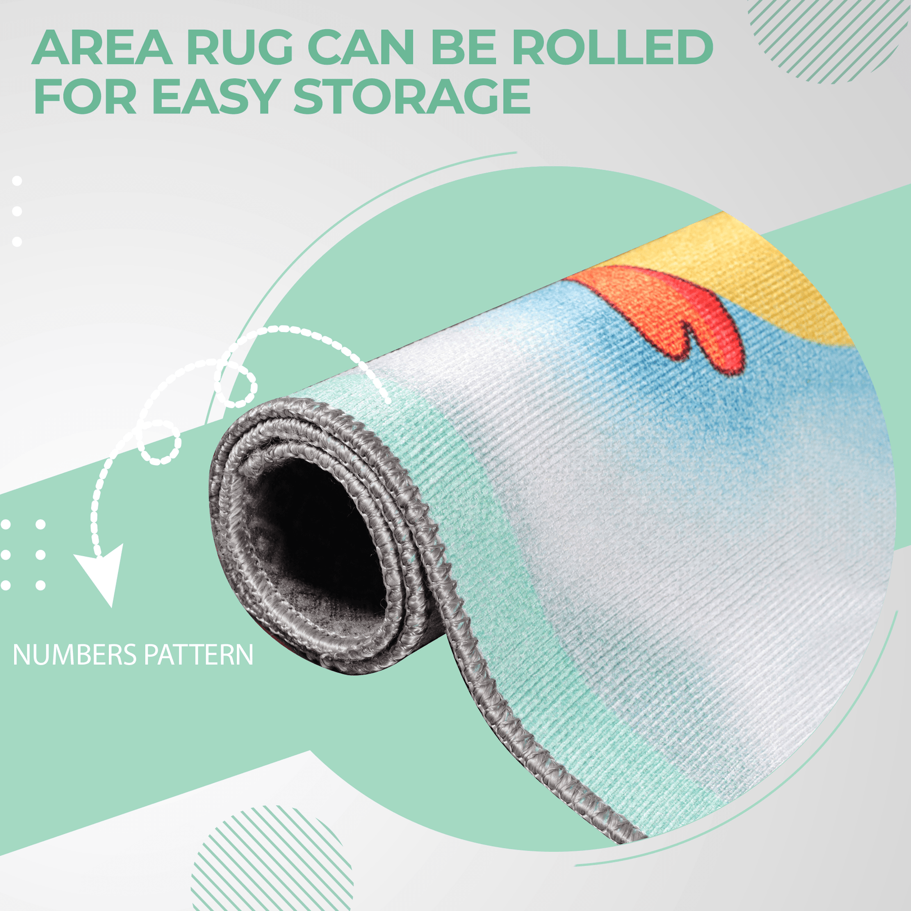 Jumbo Playtime Numbers Anti-Skid Backing Indoor Area Rug
