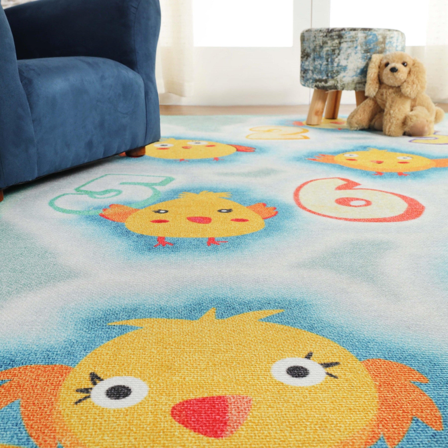 Jumbo Playtime Numbers Anti-Skid Backing Indoor Area Rug