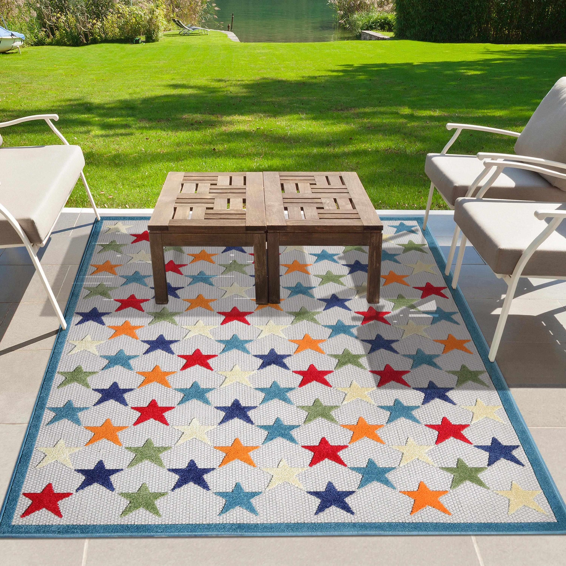 Juniper Stars Novelty Area Rug Modern Indoor Outdoor Rugs