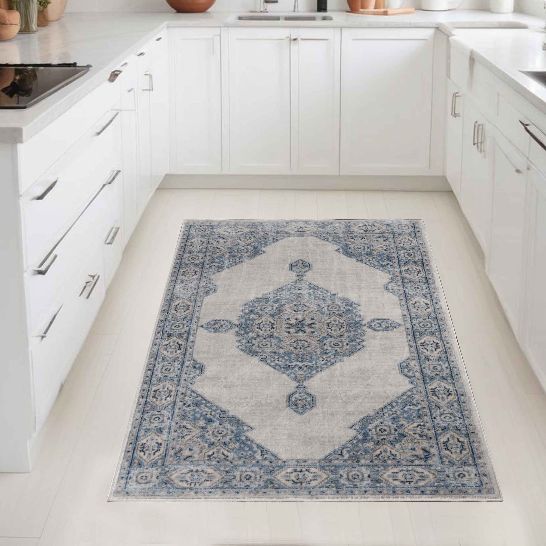Kailani Modern Farmhouse Medallion Indoor Area Rug or Runner