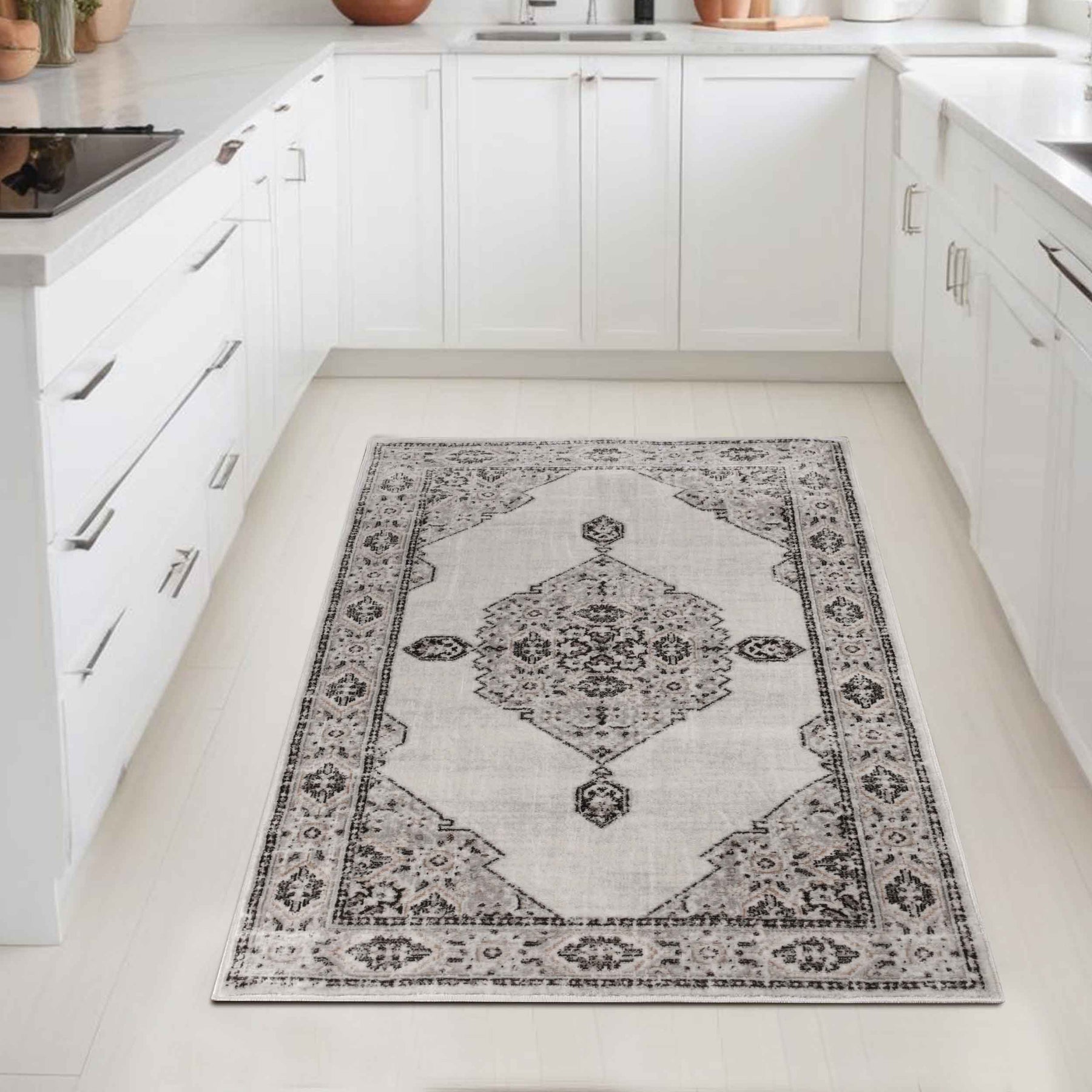 Kailani Modern Farmhouse Medallion Indoor Area Rug or Runner