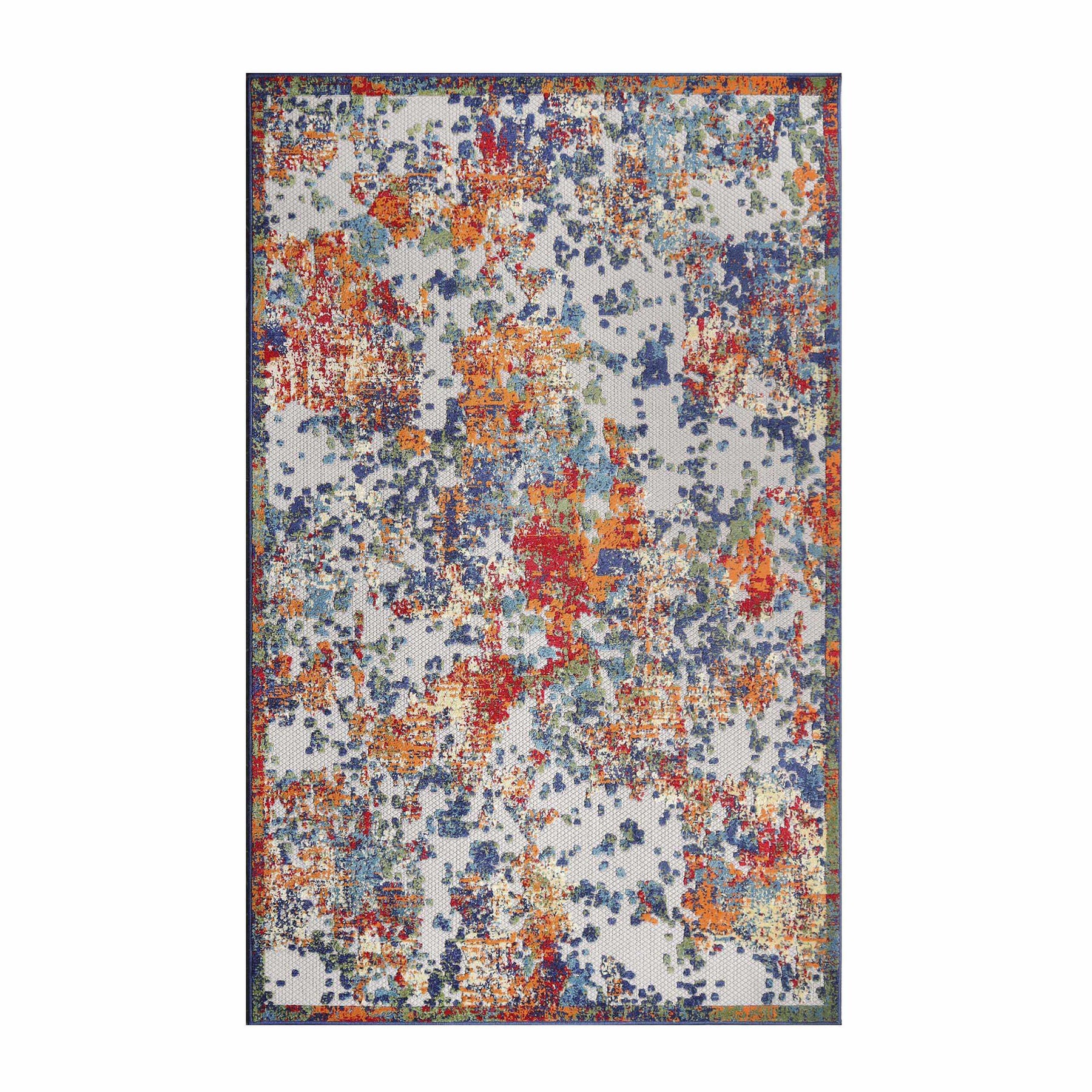 Kalina Abstract Splatter Area Rug Modern Indoor Outdoor Rug