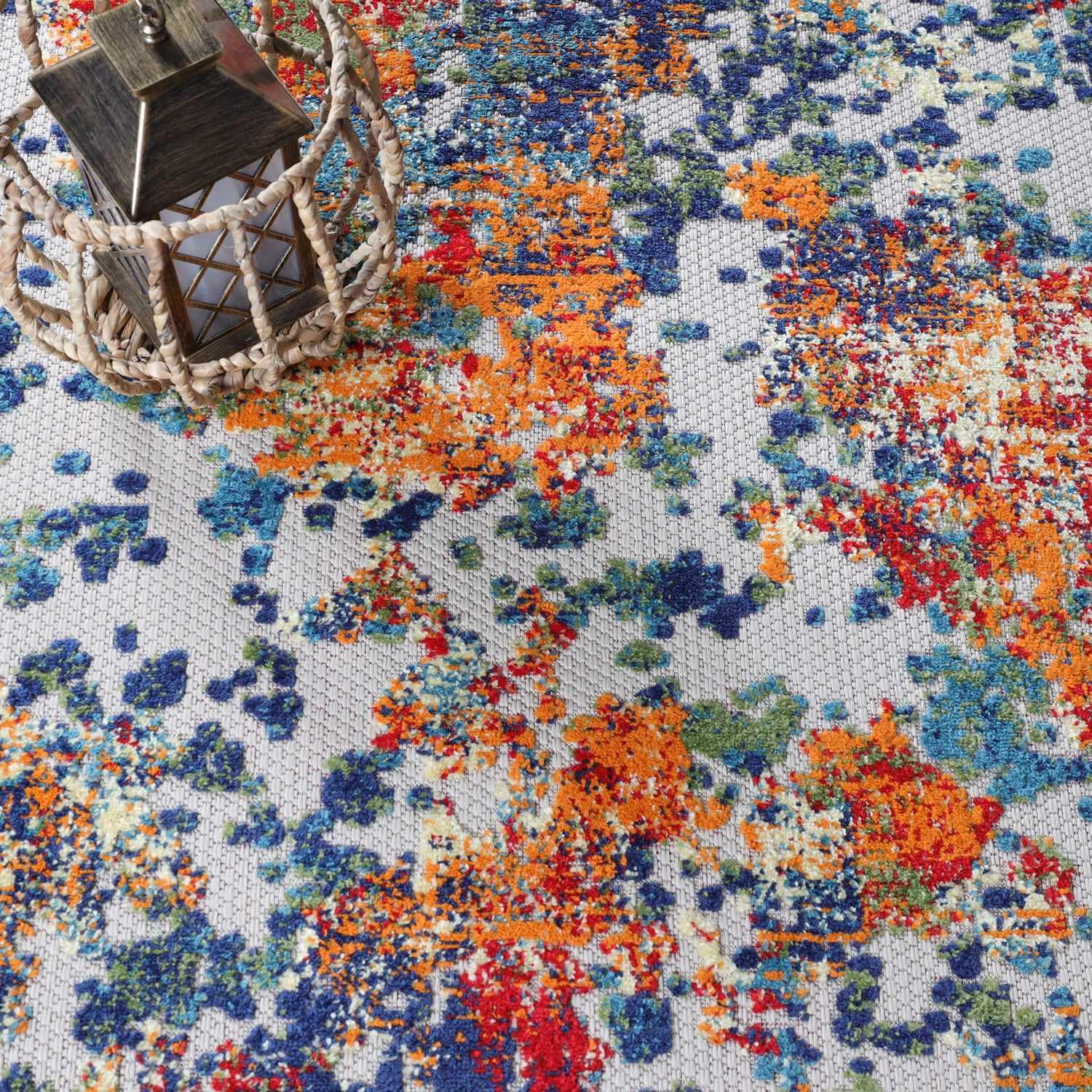 Kalina Abstract Splatter Area Rug Modern Indoor Outdoor Rug
