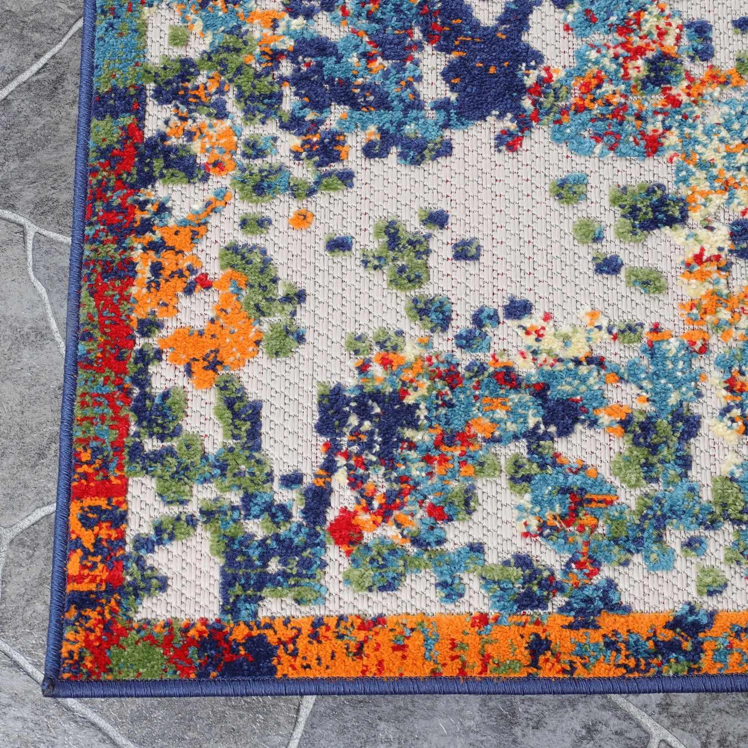 Kalina Abstract Splatter Area Rug Modern Indoor Outdoor Rug