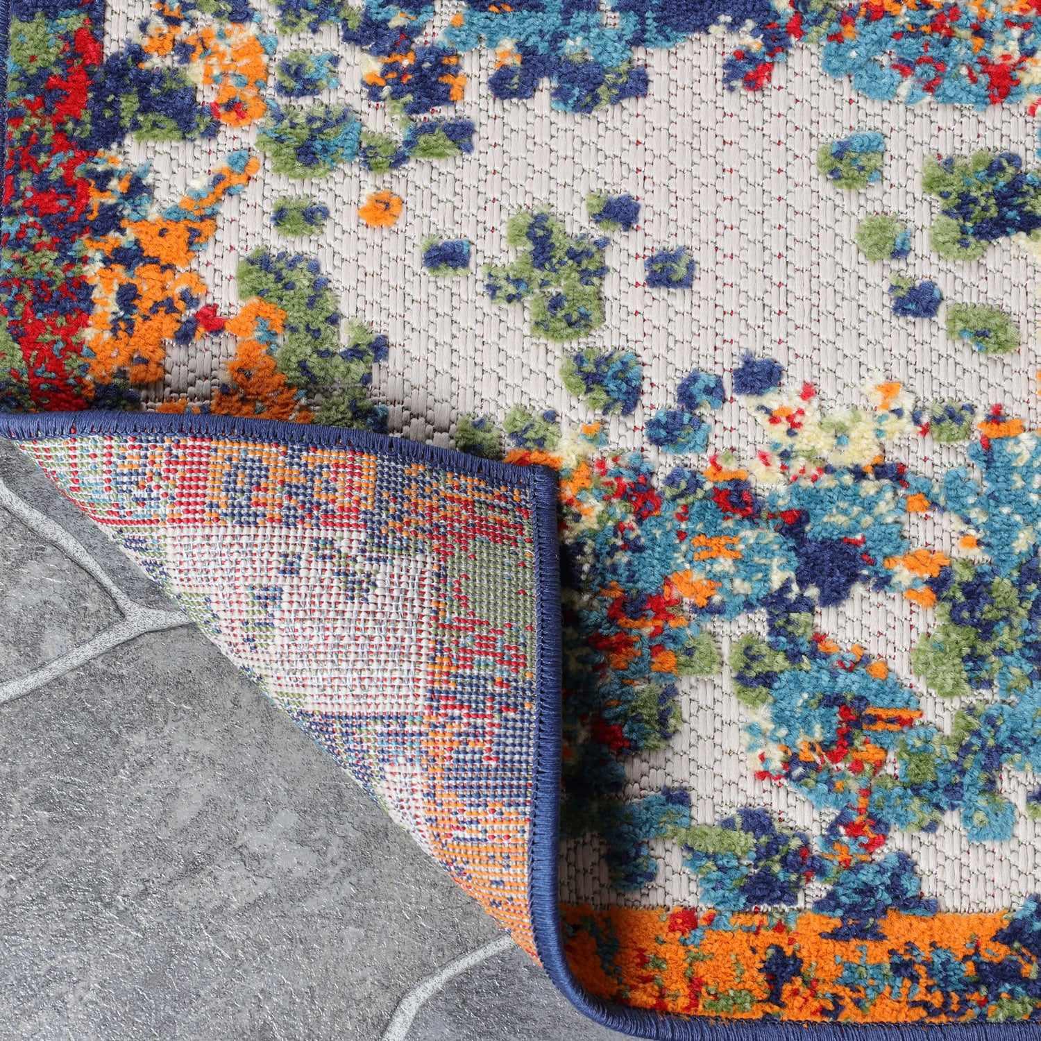 Kalina Abstract Splatter Area Rug Modern Indoor Outdoor Rug