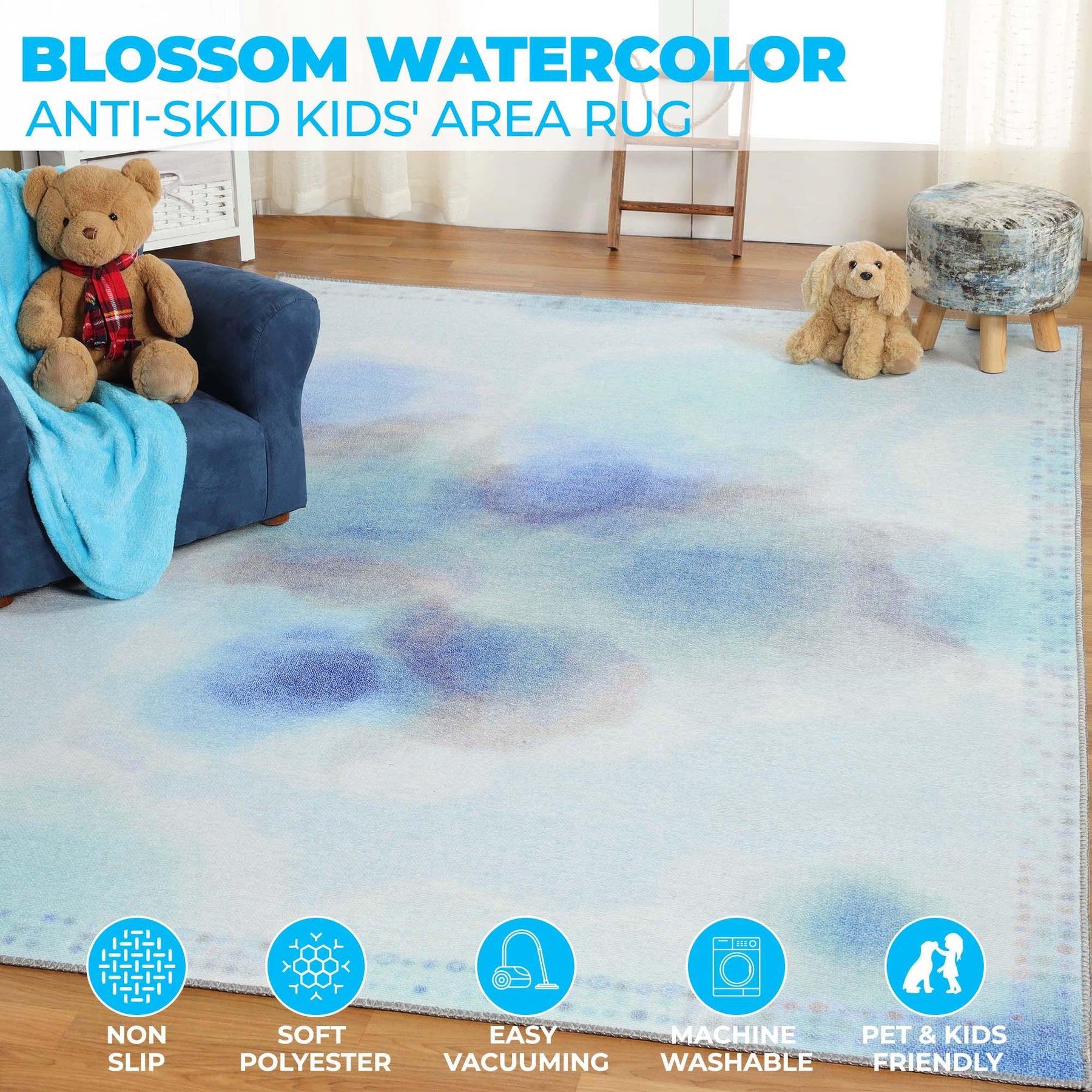 Kids Abstract Kids Indoor Area Rug or Runner Rug