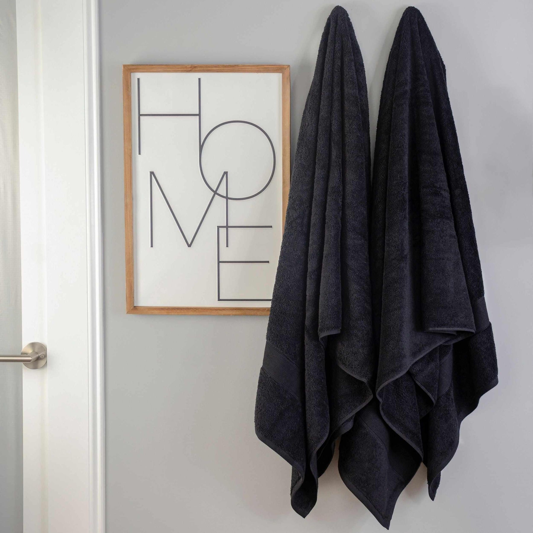 Organic Solid 650 GSM 2 Pieces Bath Sheet Set